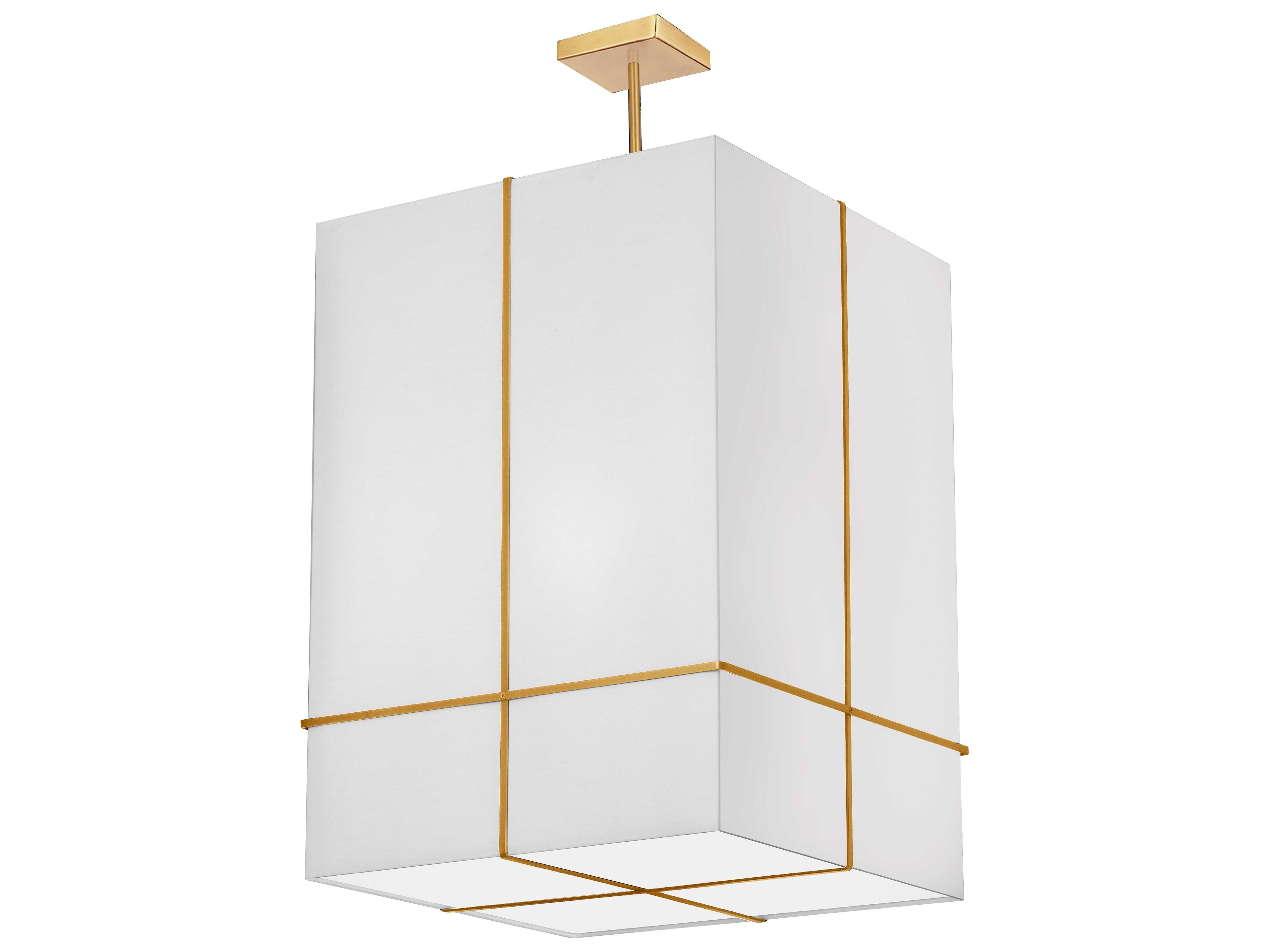 Dainolite Raquel 4-Light Gold White Pendant