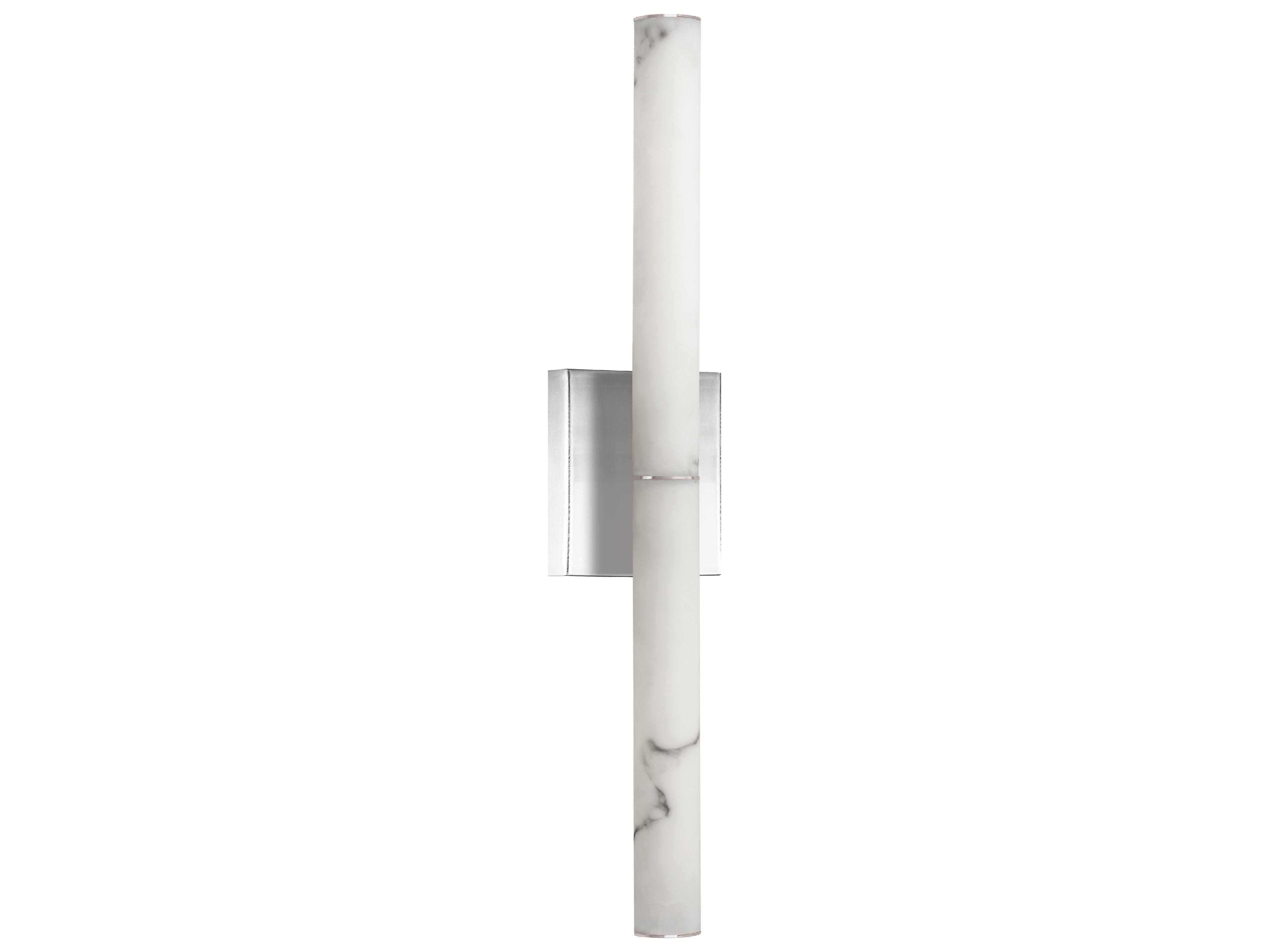 Dainolite Reuben 1-Light White Polished Chrome Wall Sconce