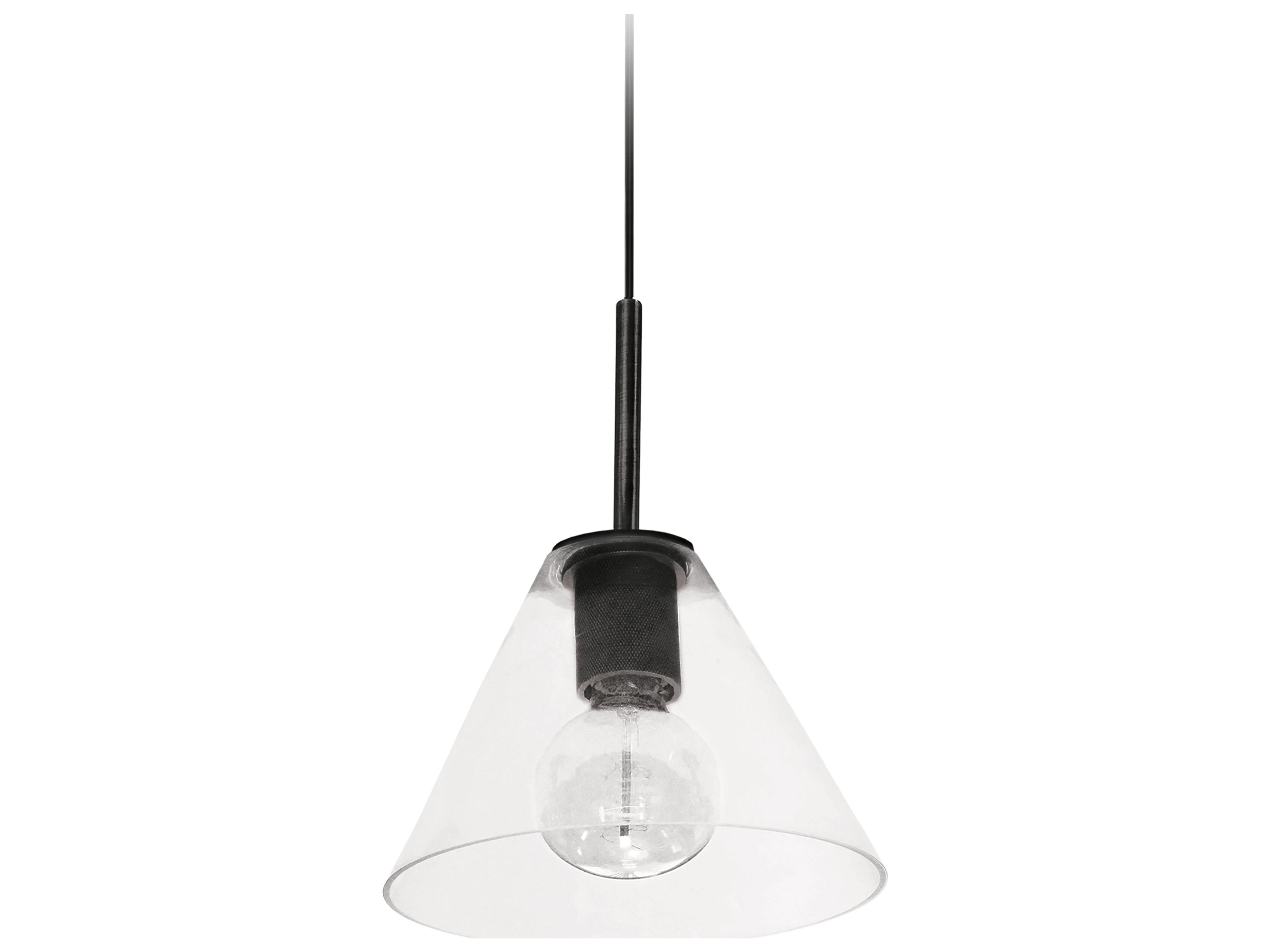 Dainolite Roswell 1-Light Matte Black Mini Pendant