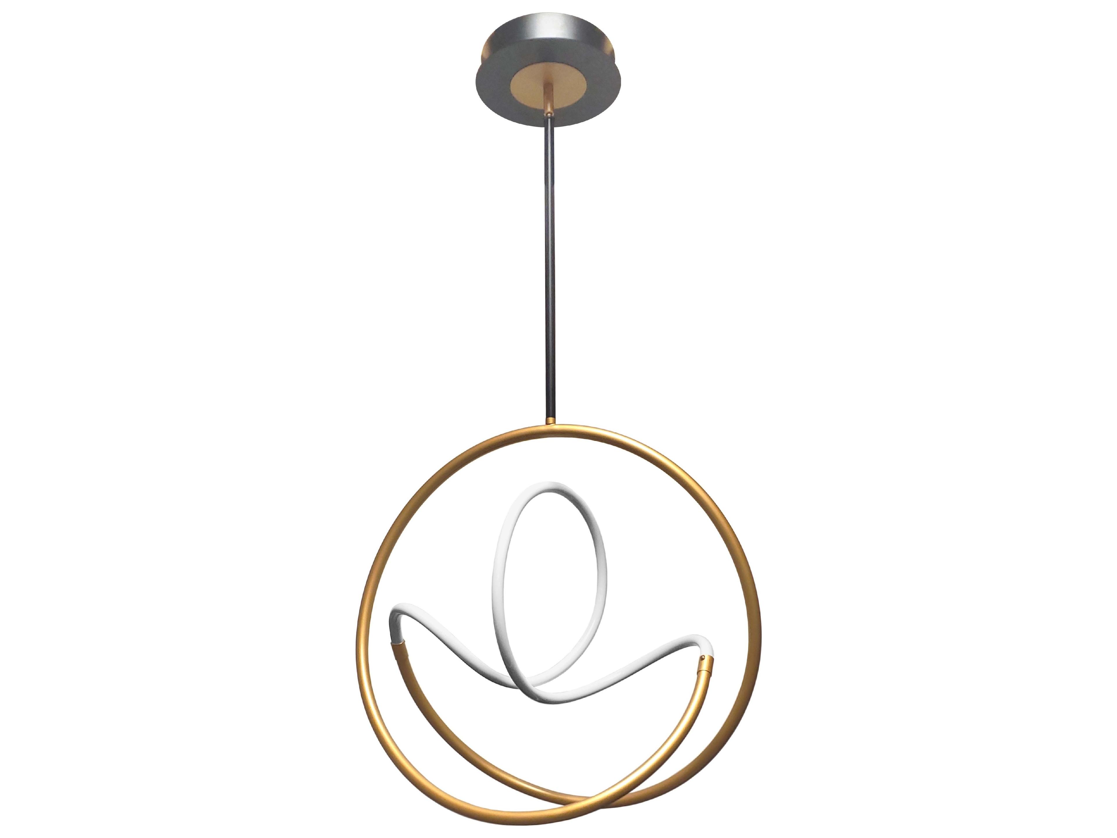 Dainolite Raelynn 1-Light Gold Matte Black Pendant