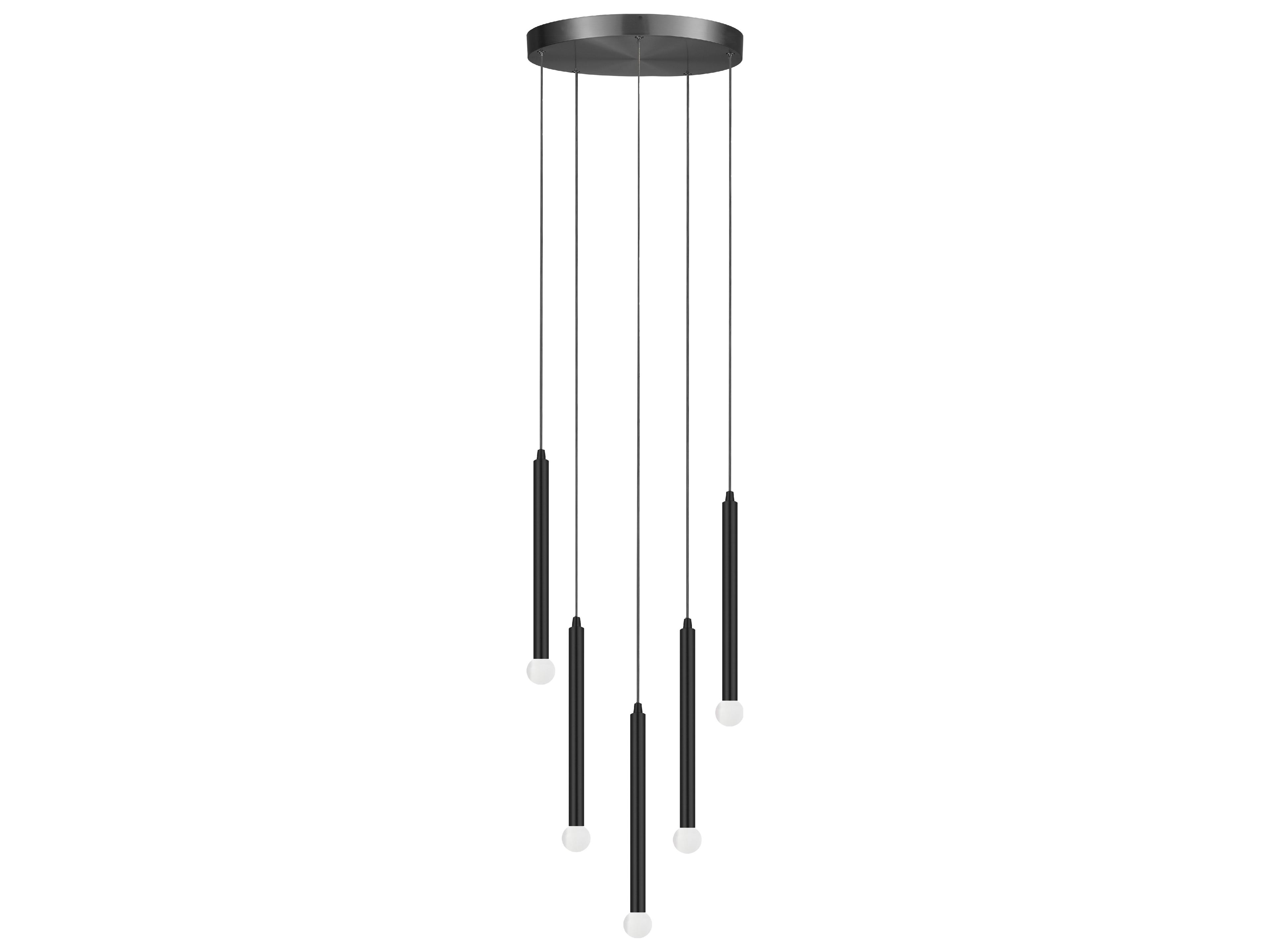 Dainolite Sanya 5-Light Matte Black Linear Pendant