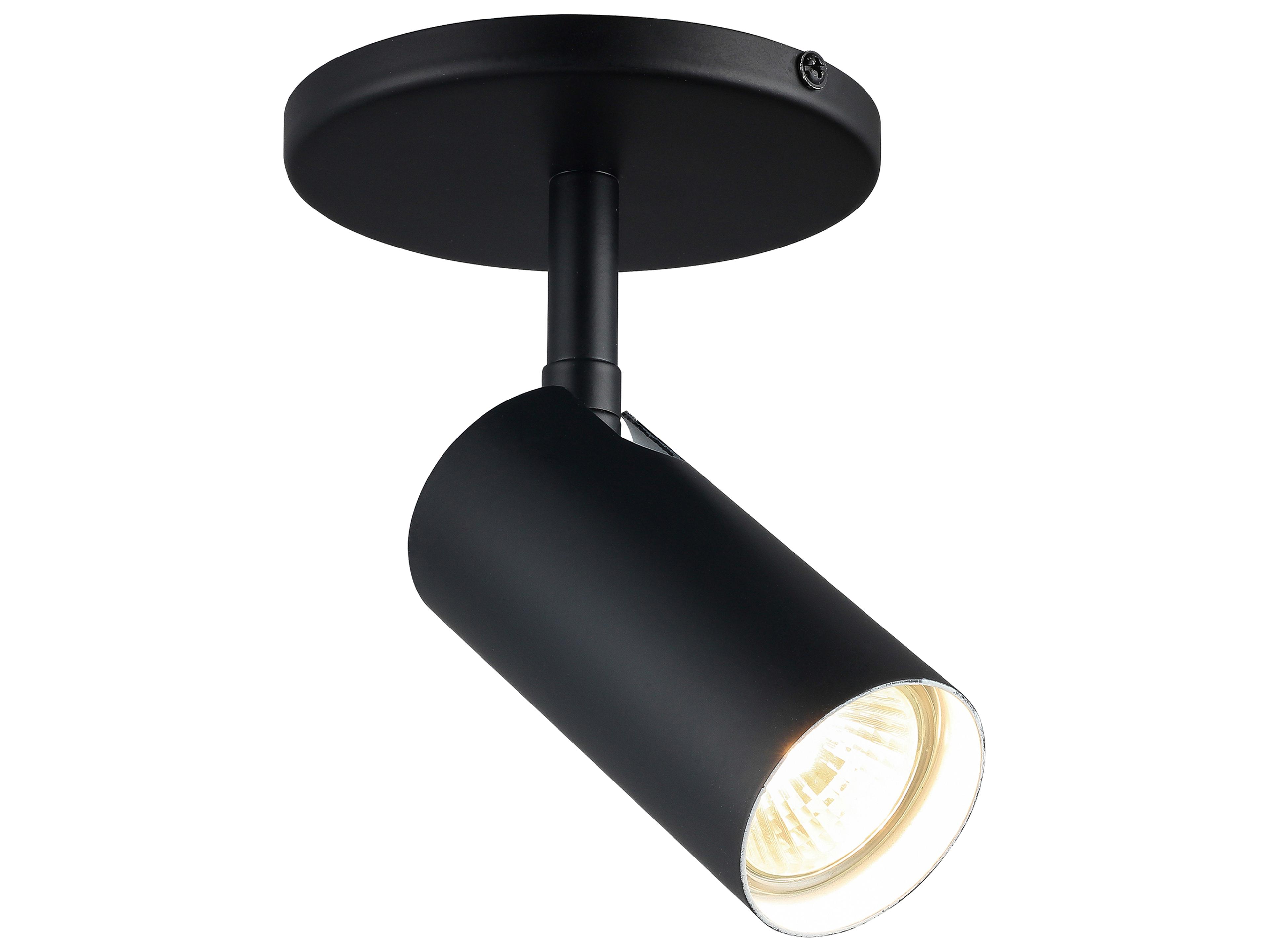 Dainolite Stanly 1-Light Matte Black Cylinder Spot Light