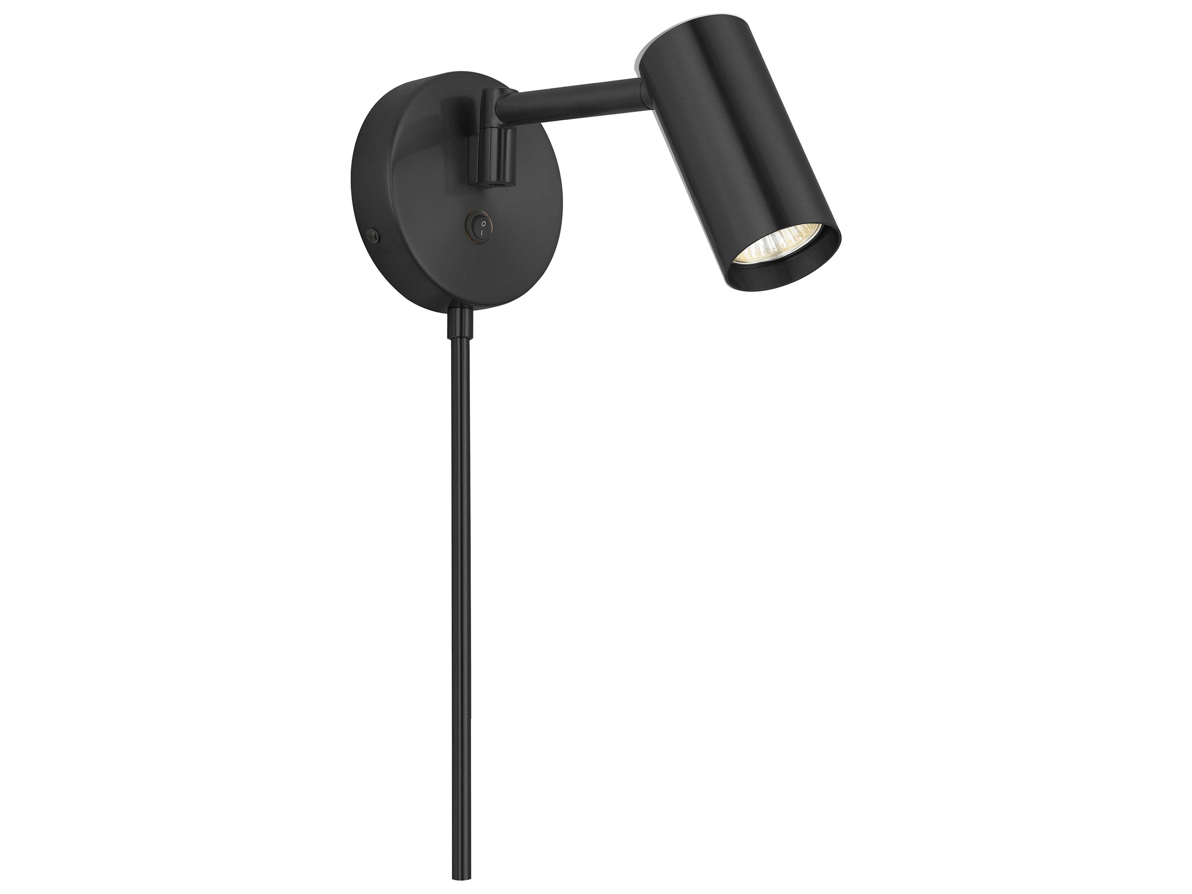 Dainolite Stanly 1-Light Matte Black Swing Wall Sconce