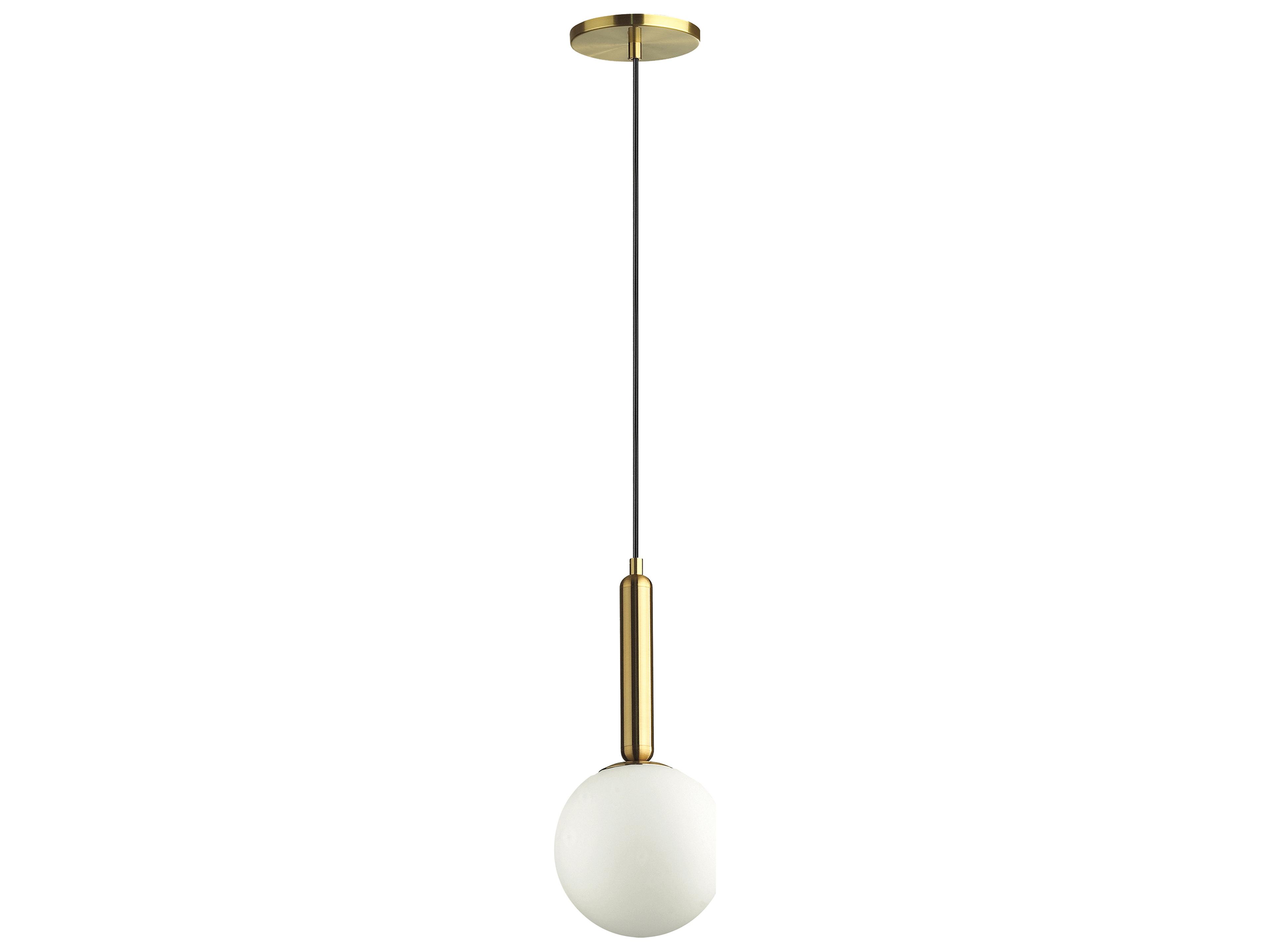 Dainolite Tara 1-Light Aged Brass Globe Mini Pendant