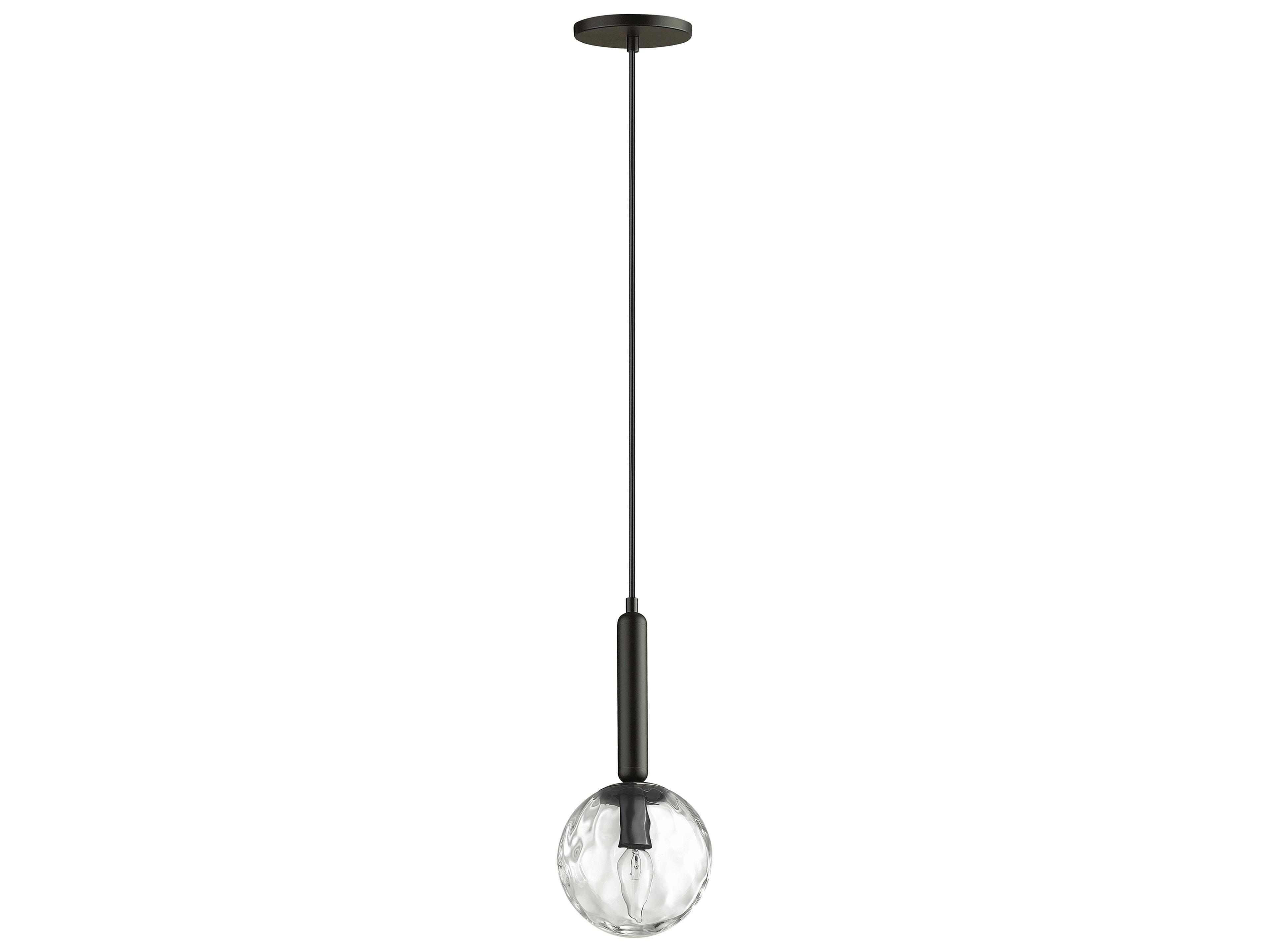 Dainolite Tara 1-Light Matte Black Globe Mini Pendant