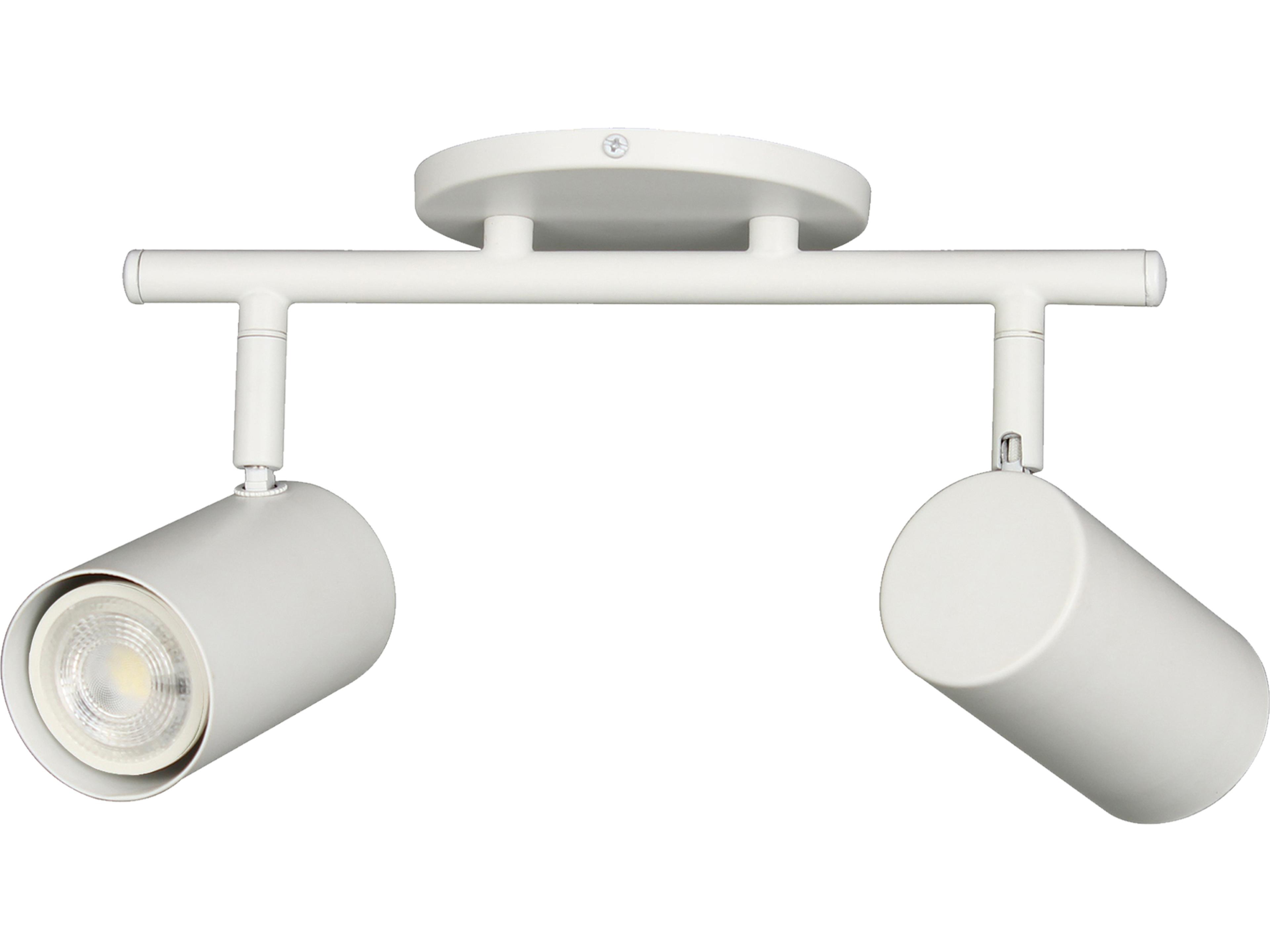 Dainolite Taylor 2-Light Matte White Cylinder Track & Rail Light