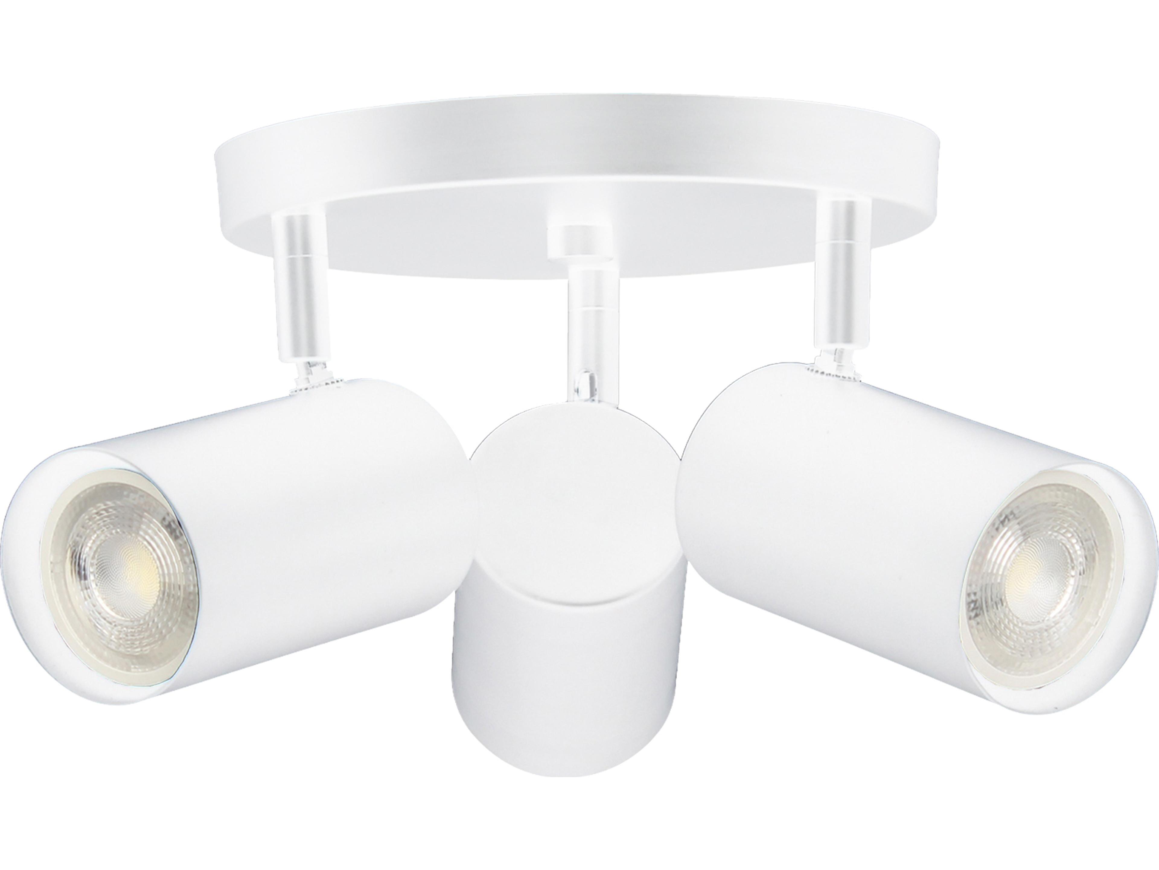 Dainolite Taylor 3-Light Matte White Cylinder Track & Rail Light