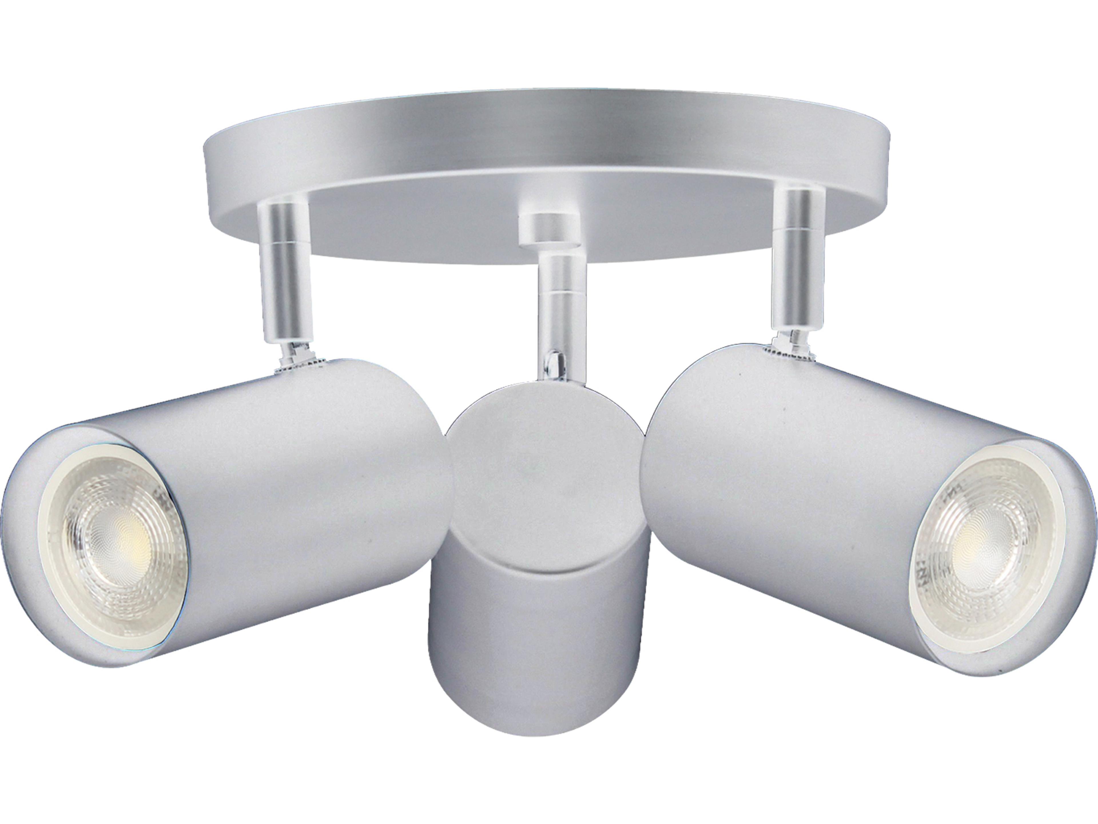 Dainolite Taylor 3-Light Satin Chrome Cylinder Track & Rail Light
