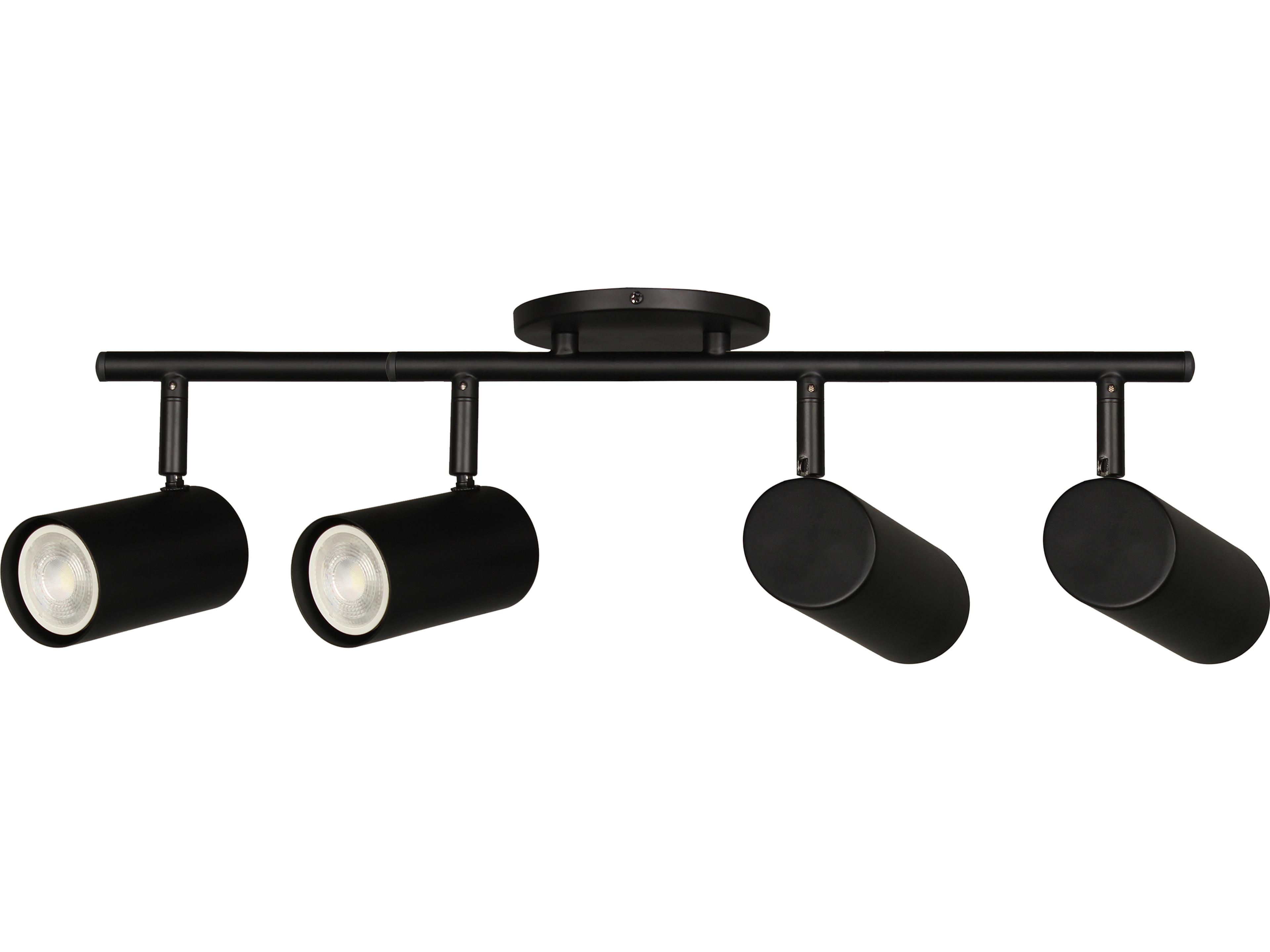 Dainolite Taylor 4-Light Matte Black Cylinder Track & Rail Light
