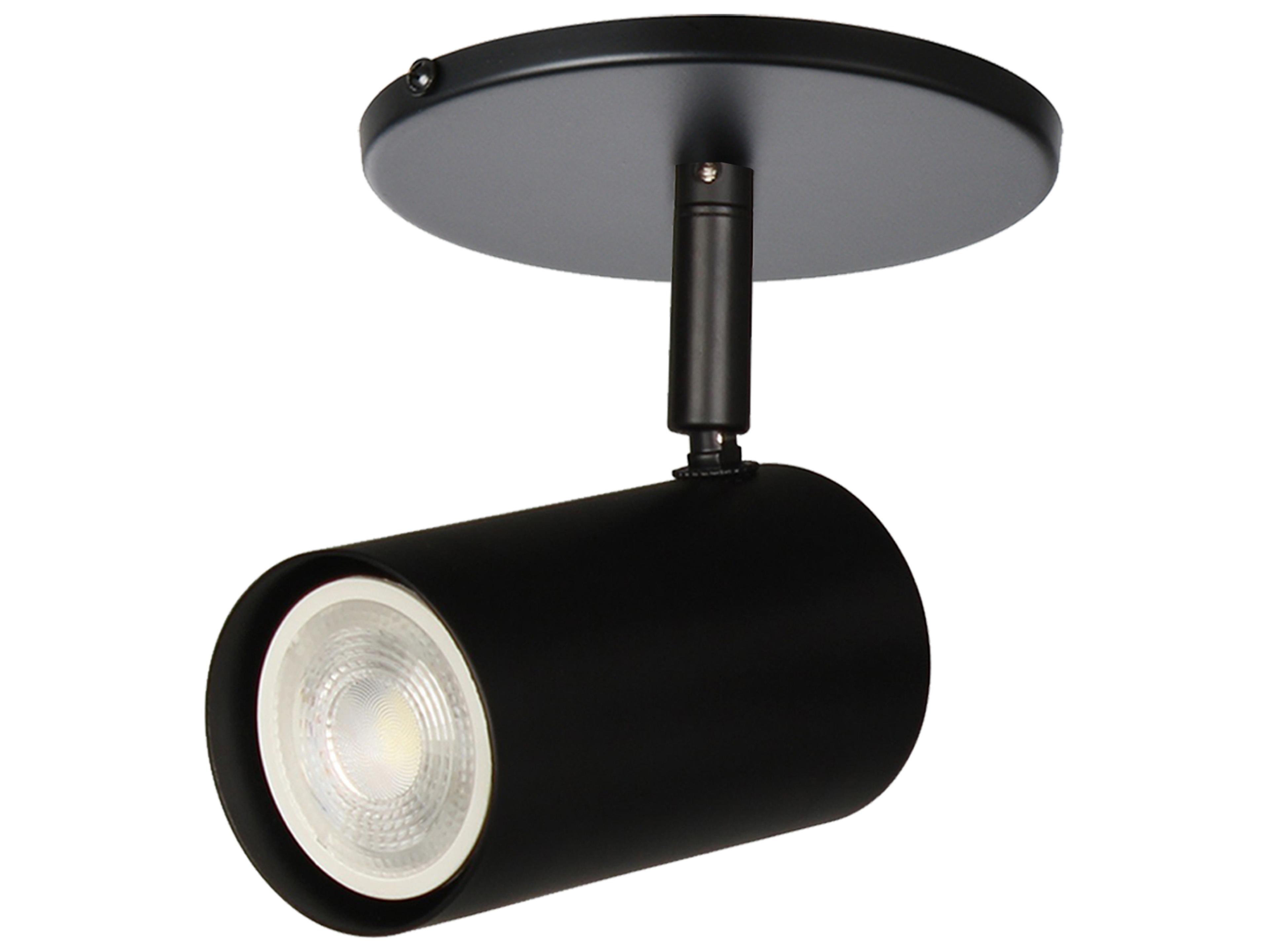 Dainolite Taylor 1-Light Matte Black Cylinder Track & Rail Light