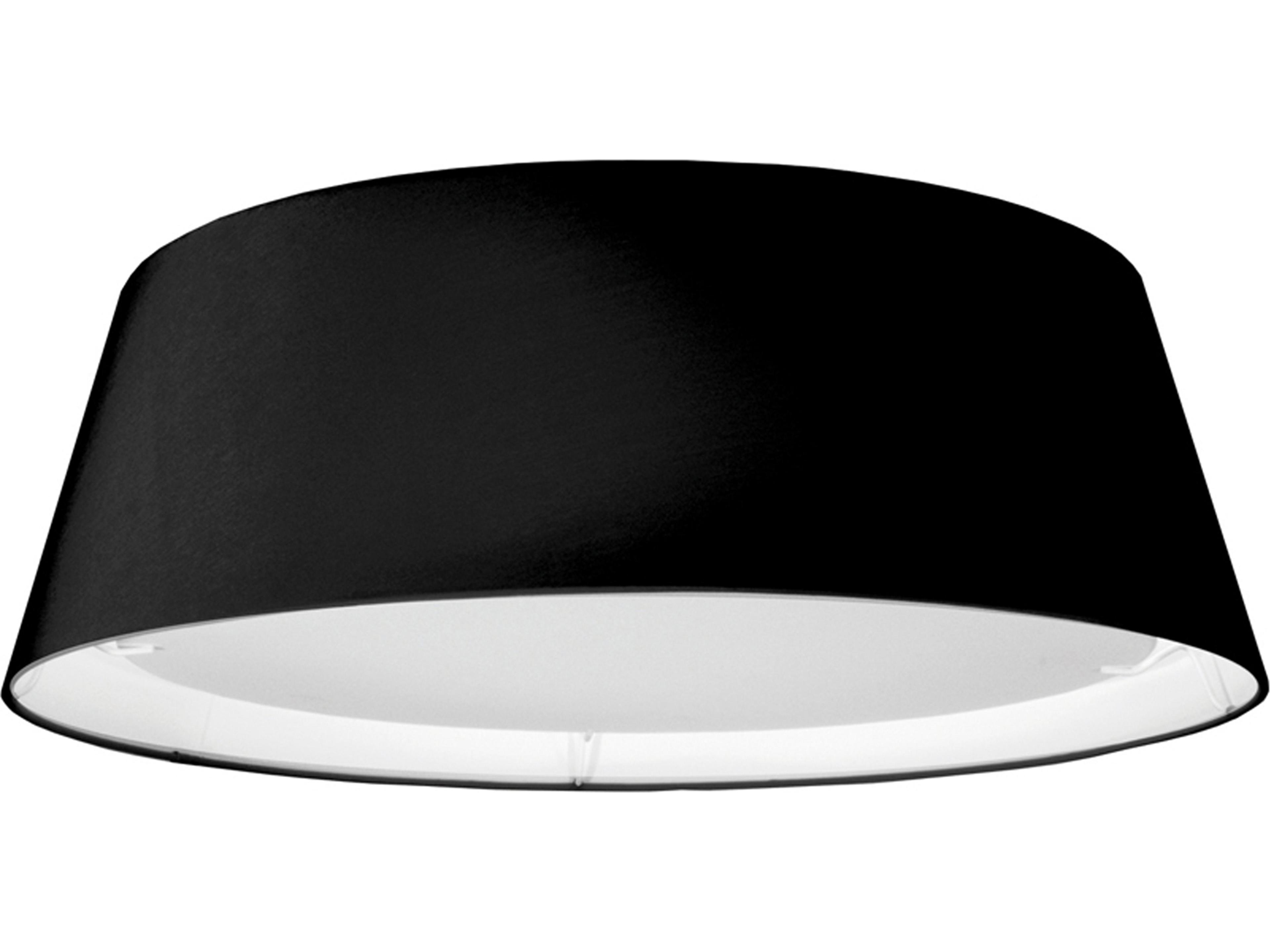 Dainolite 1-Light Black Drum Flush Mount