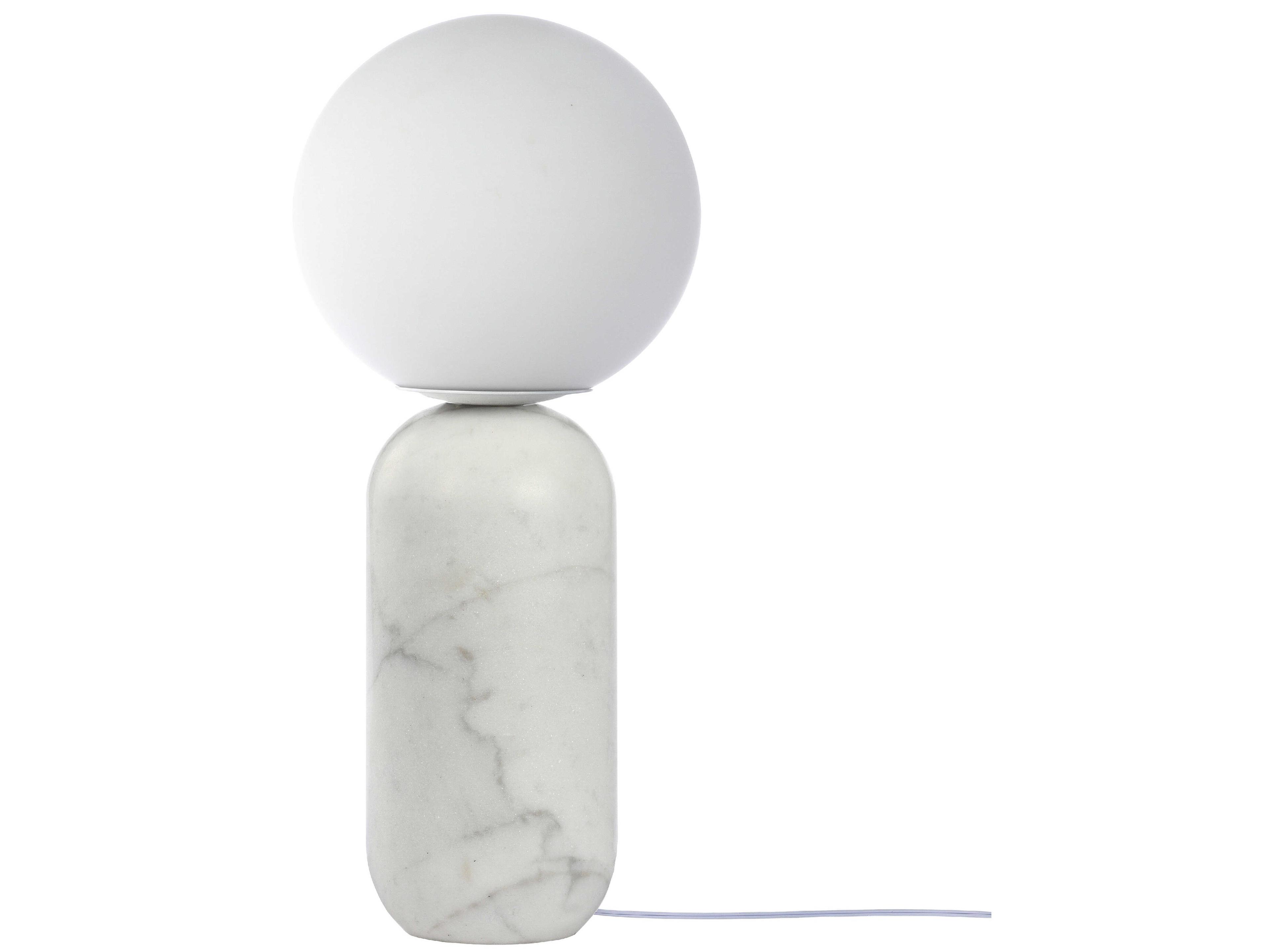 Dainolite Tierra White Glass Table Lamp