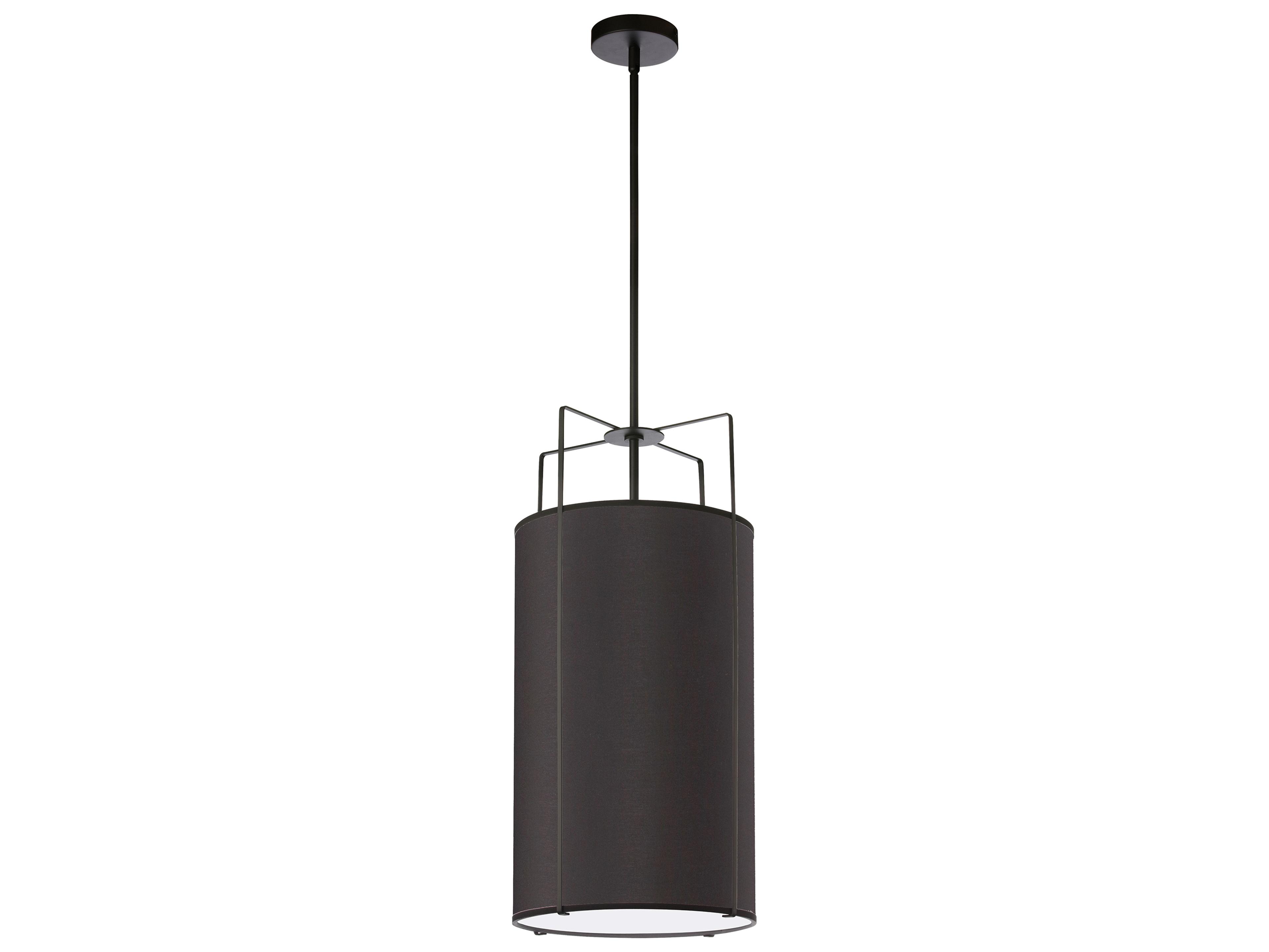 Dainolite Trapezoid 4-Light Black Cylinder Mini Pendant