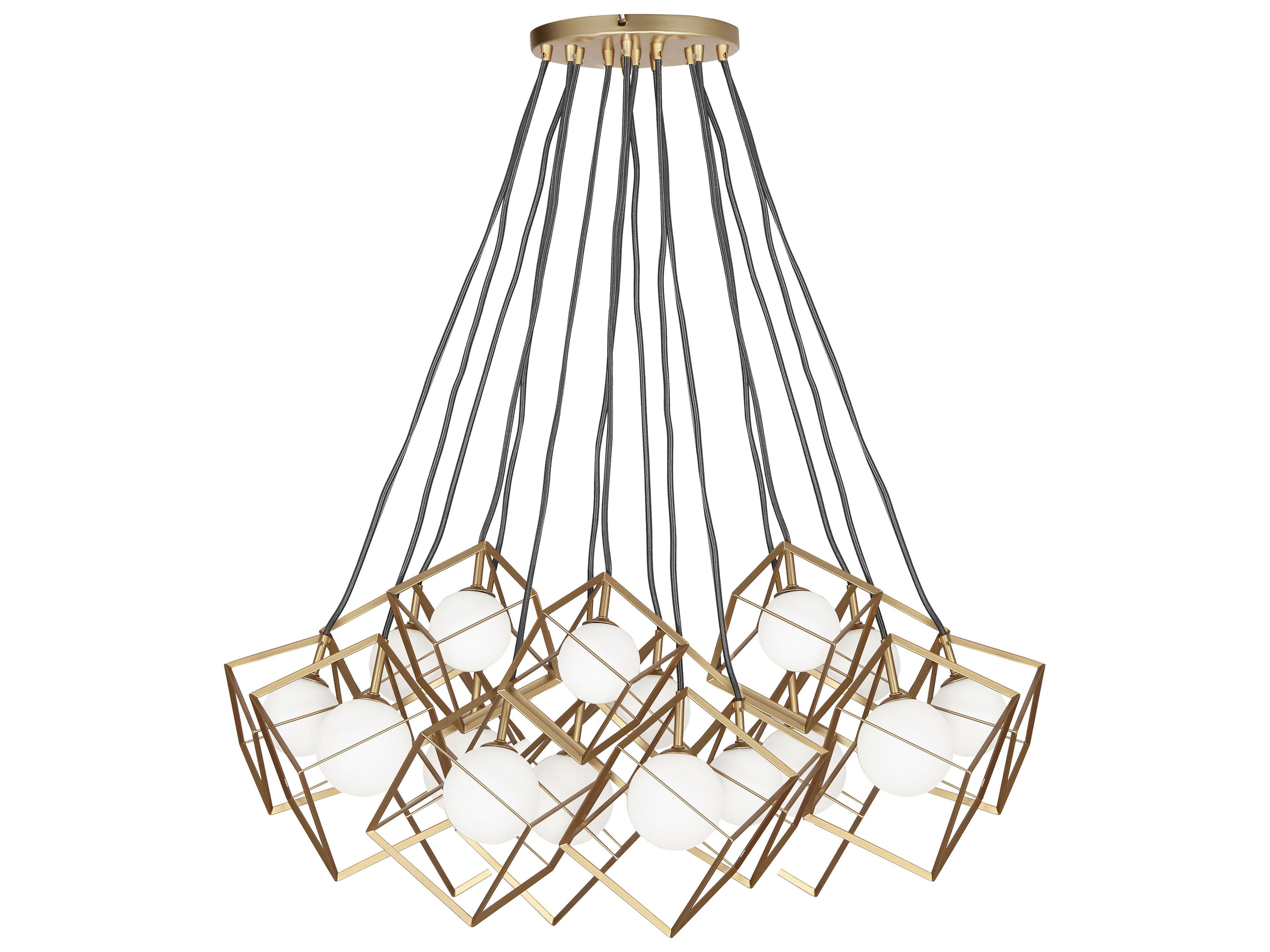 Dainolite Thomson 16-Light Gold Geometric Pendant