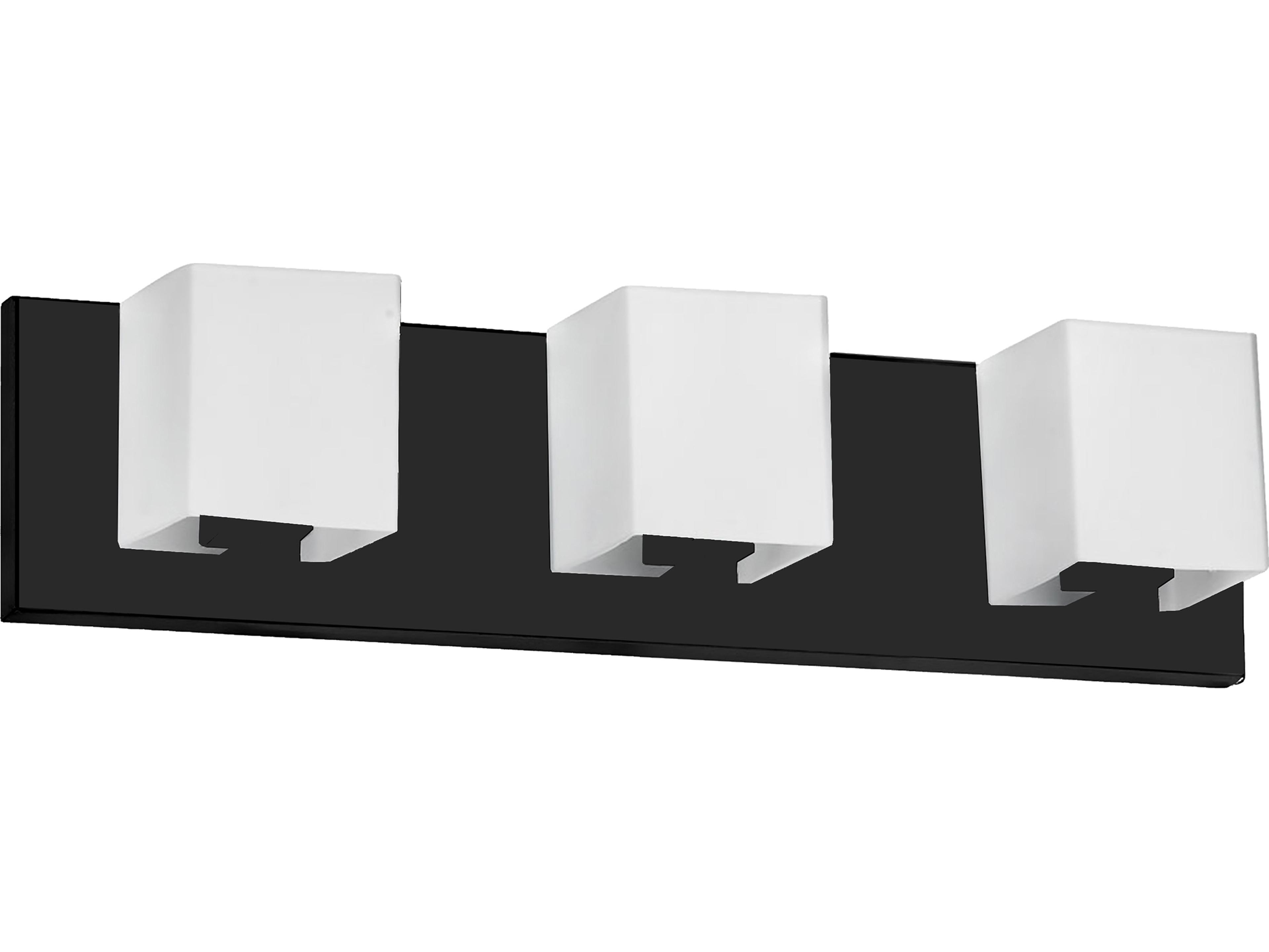 Dainolite Verona 3-Light Matte Black Vanity Light