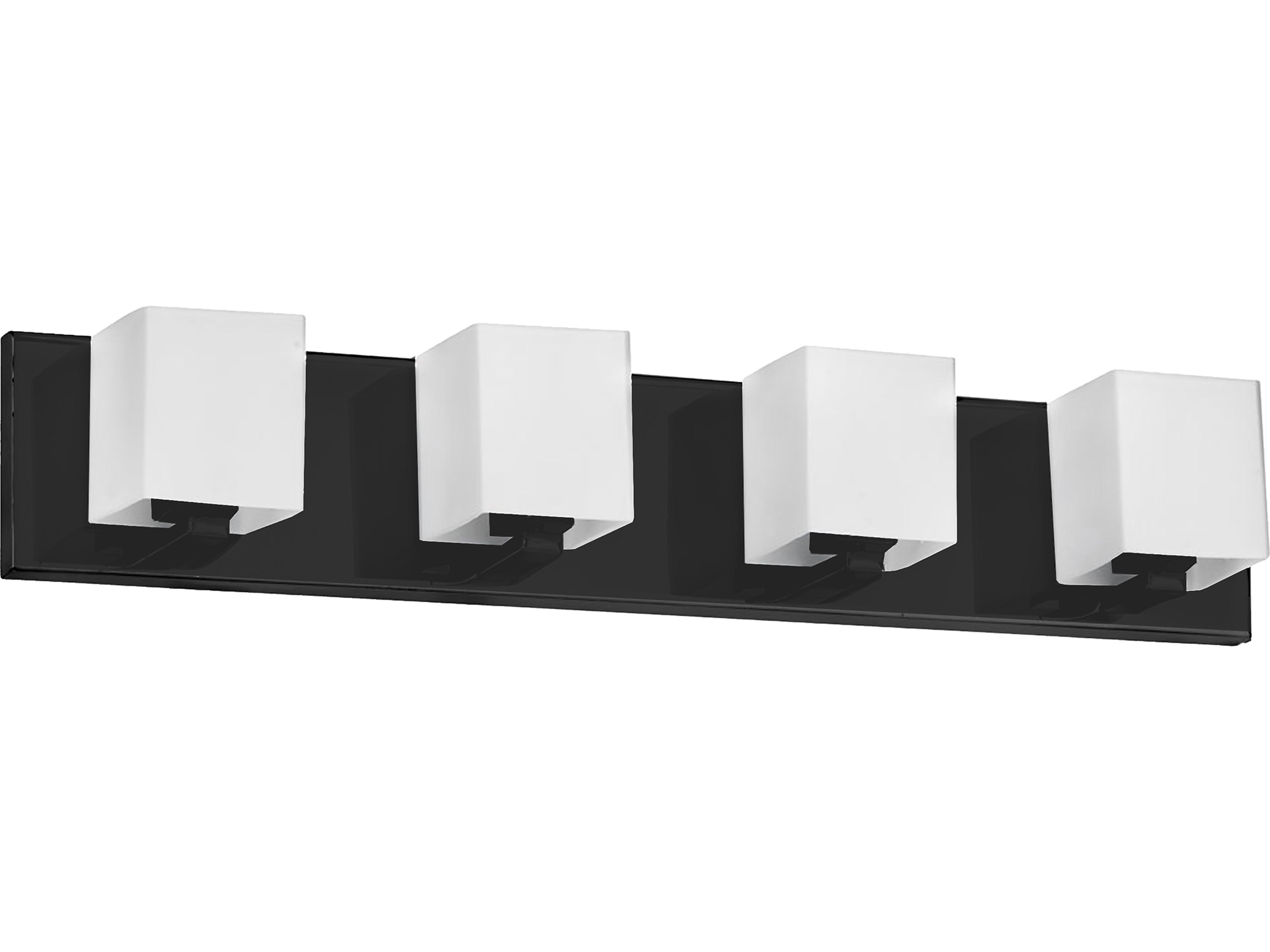 Dainolite Verona 4-Light Matte Black Vanity Light