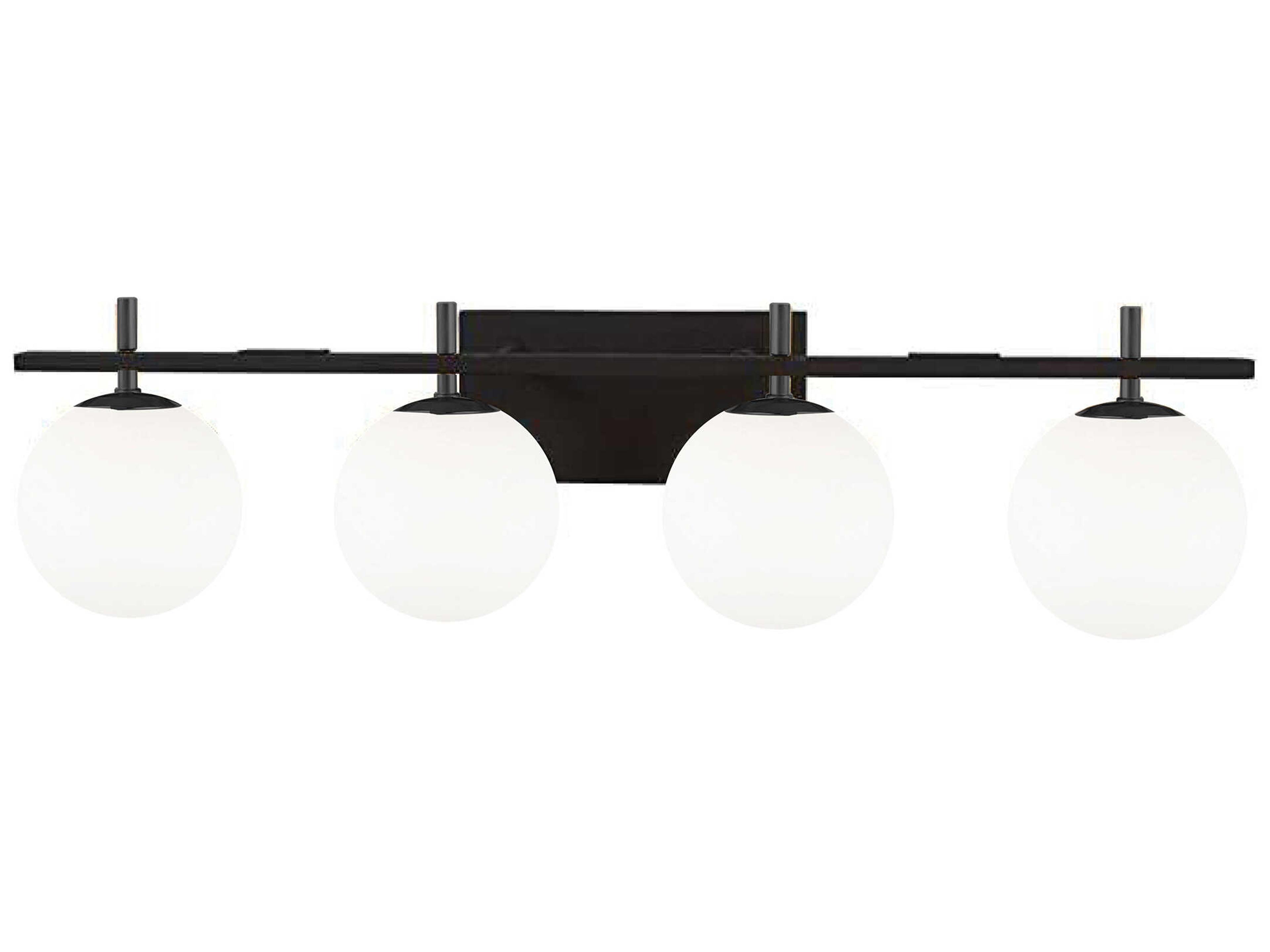 Dainolite Vivaldi 4-Light Matte Black Vanity Light