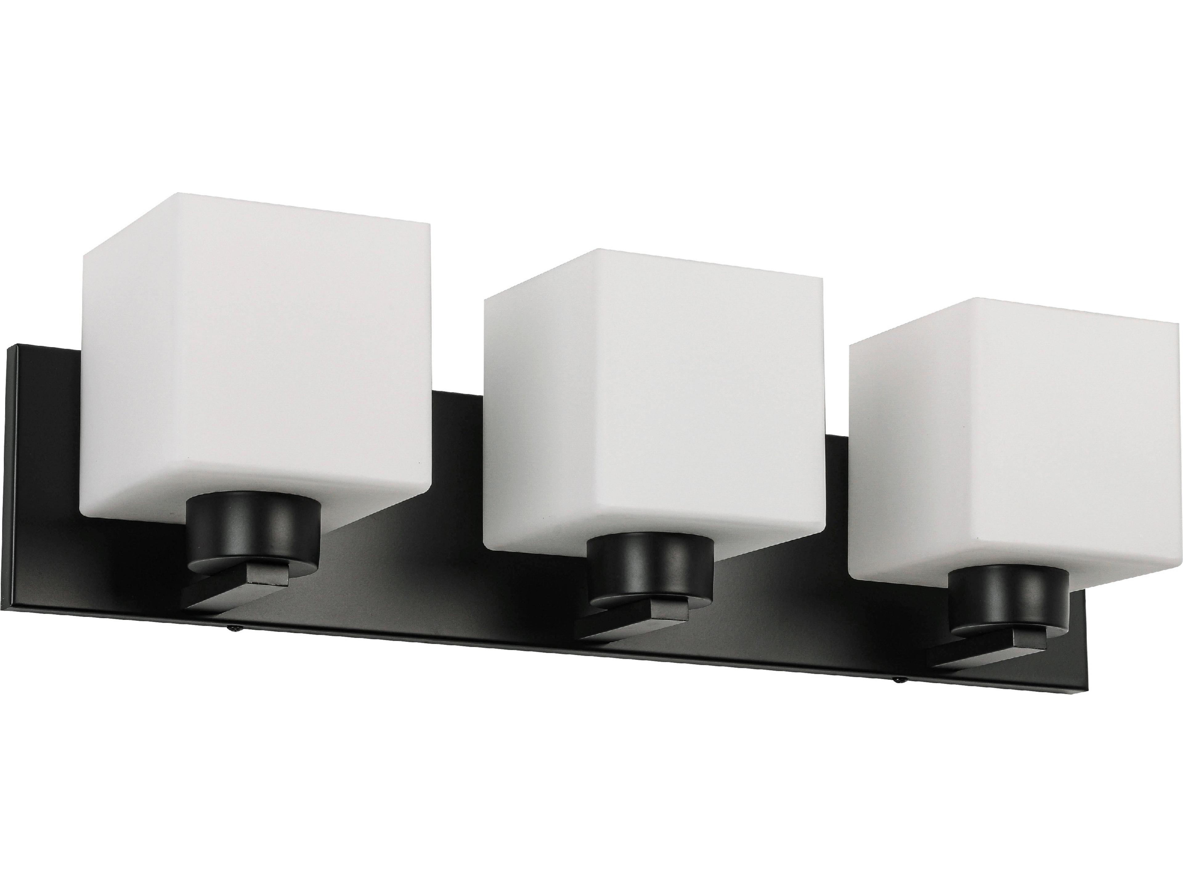Dainolite Veda 3-Light Matte Black Vanity Light