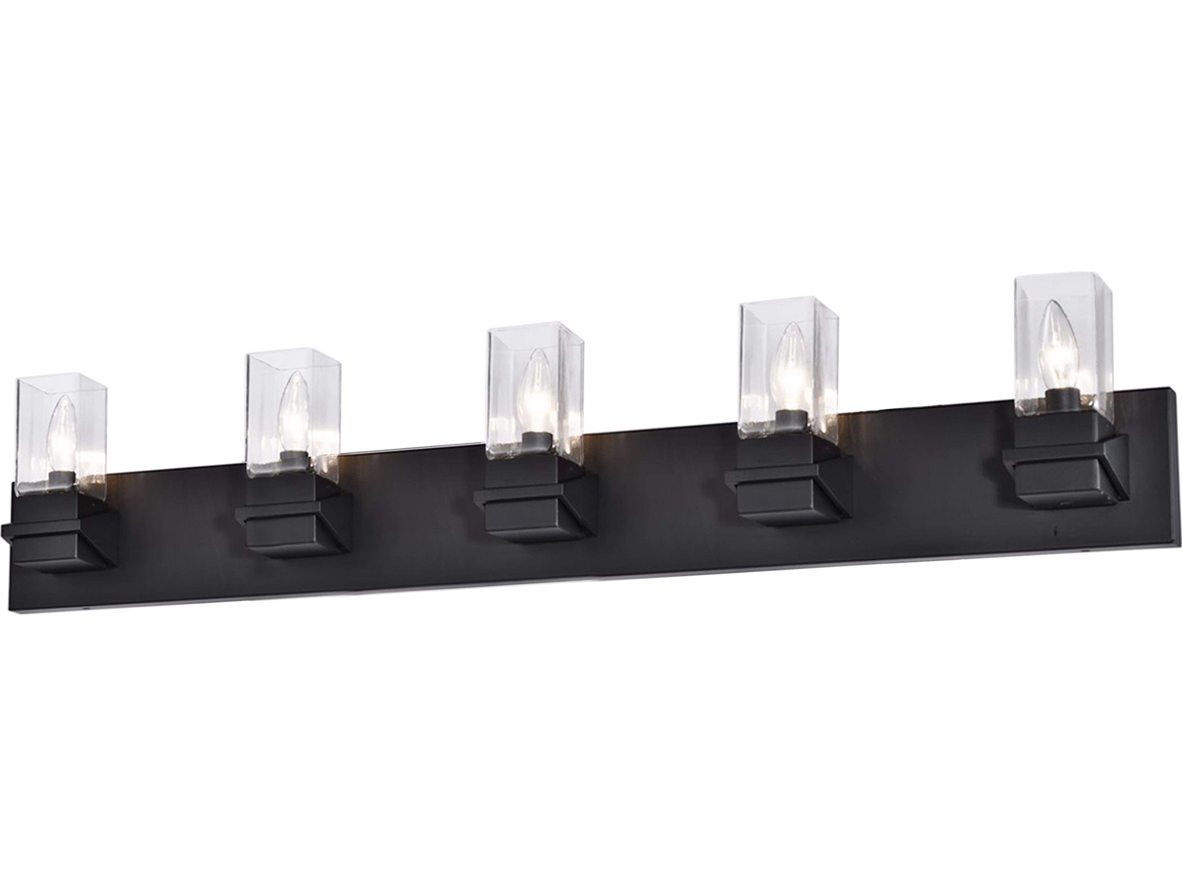 Dainolite Veronica 5-Light Matte Black Vanity Light