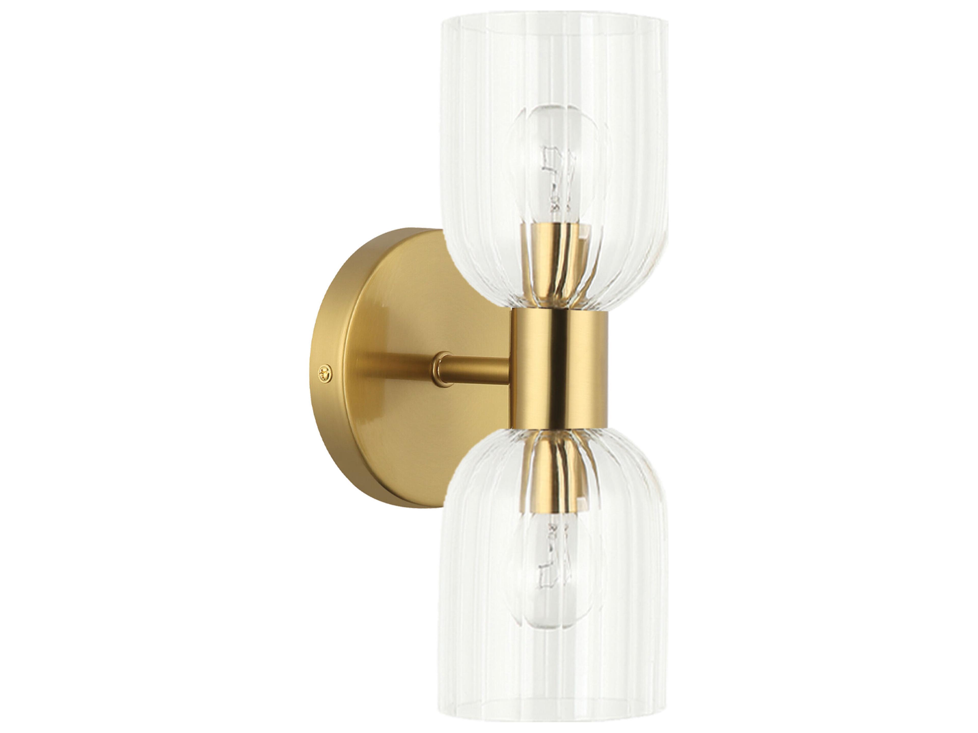 Dainolite Vienna 2-Light Aged Brass Wall Sconce