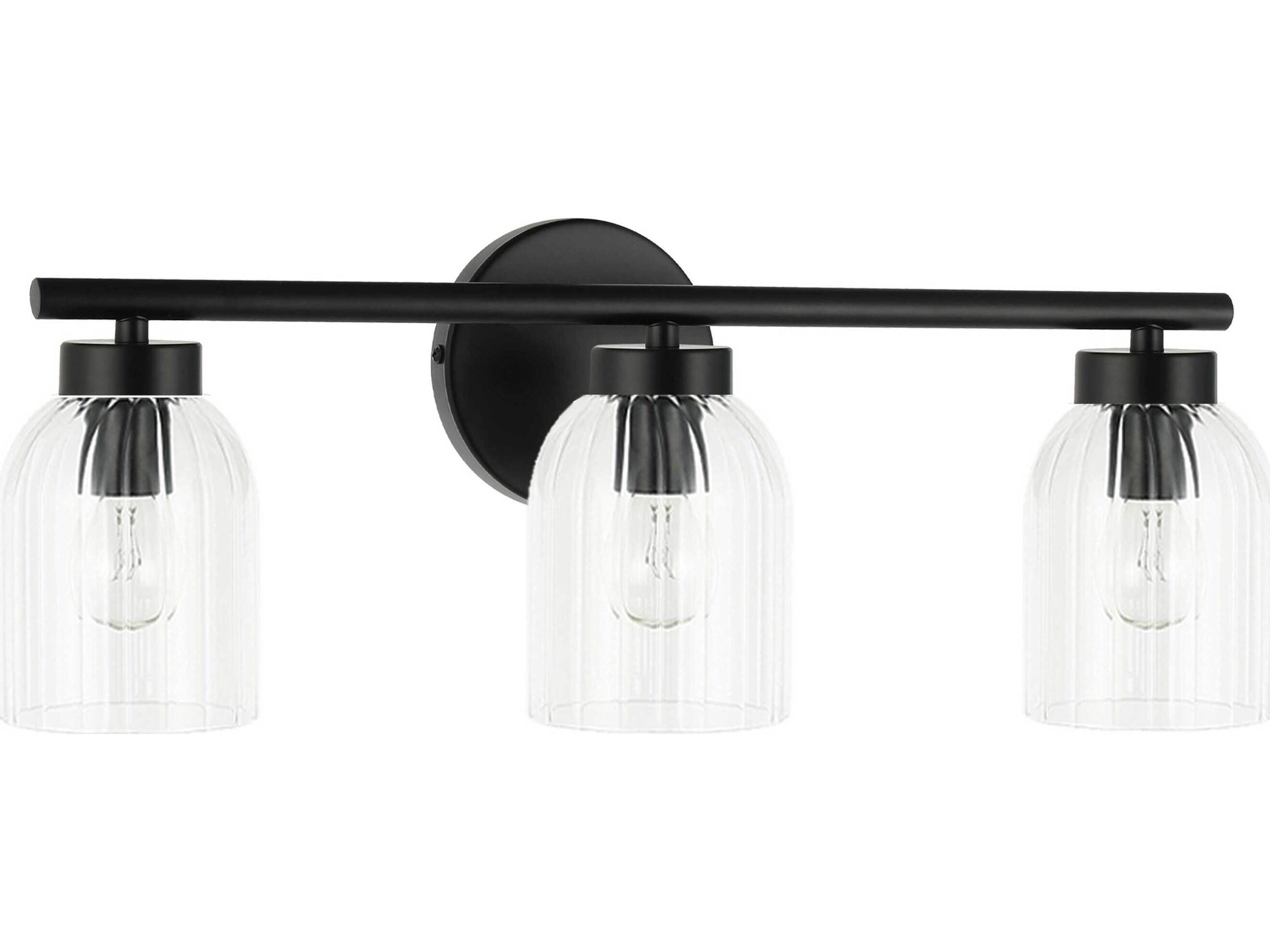 Vienna 3-Light Matte Black Vanity Light
