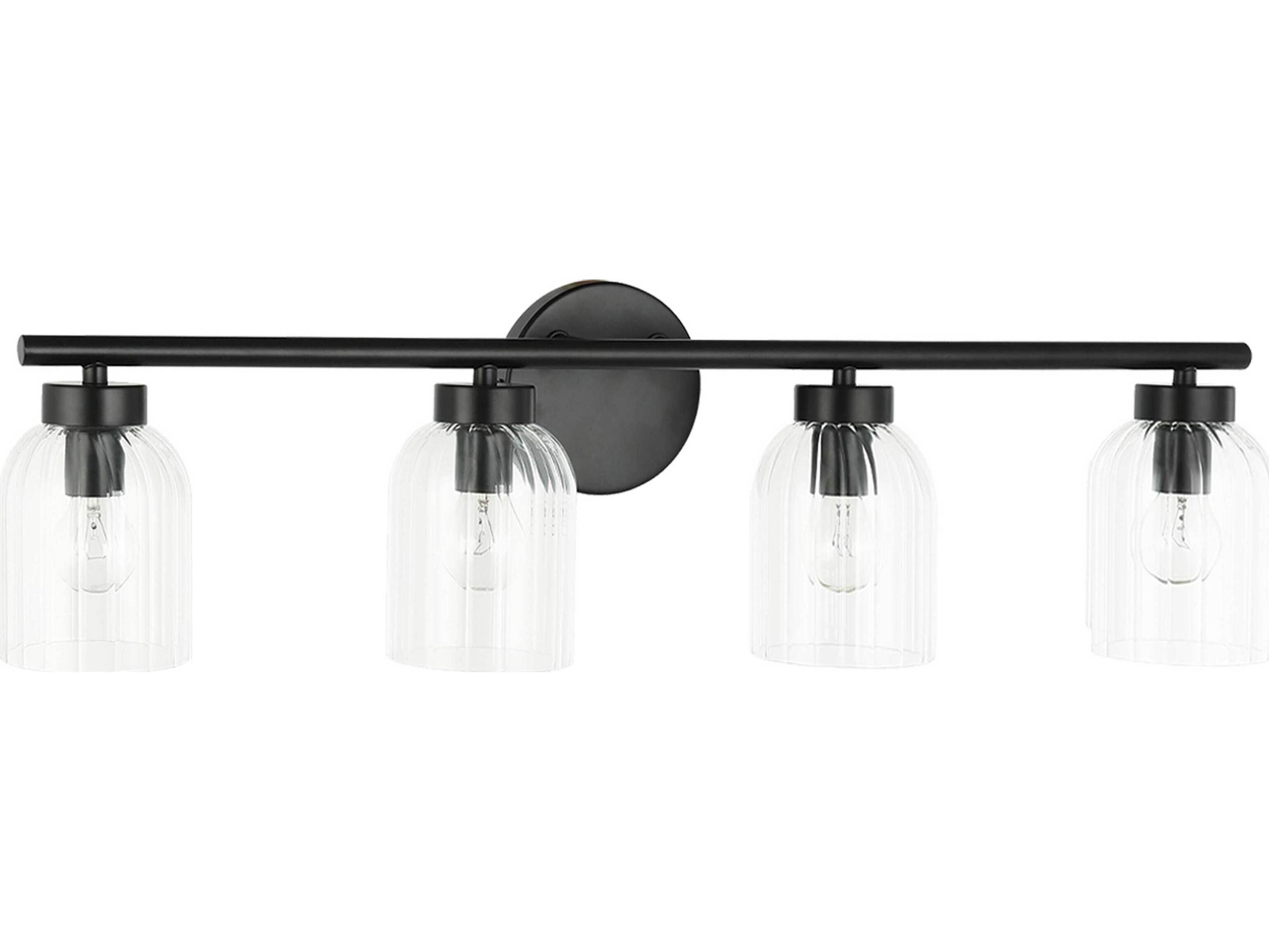 Vienna 4-Light Matte Black Vanity Light