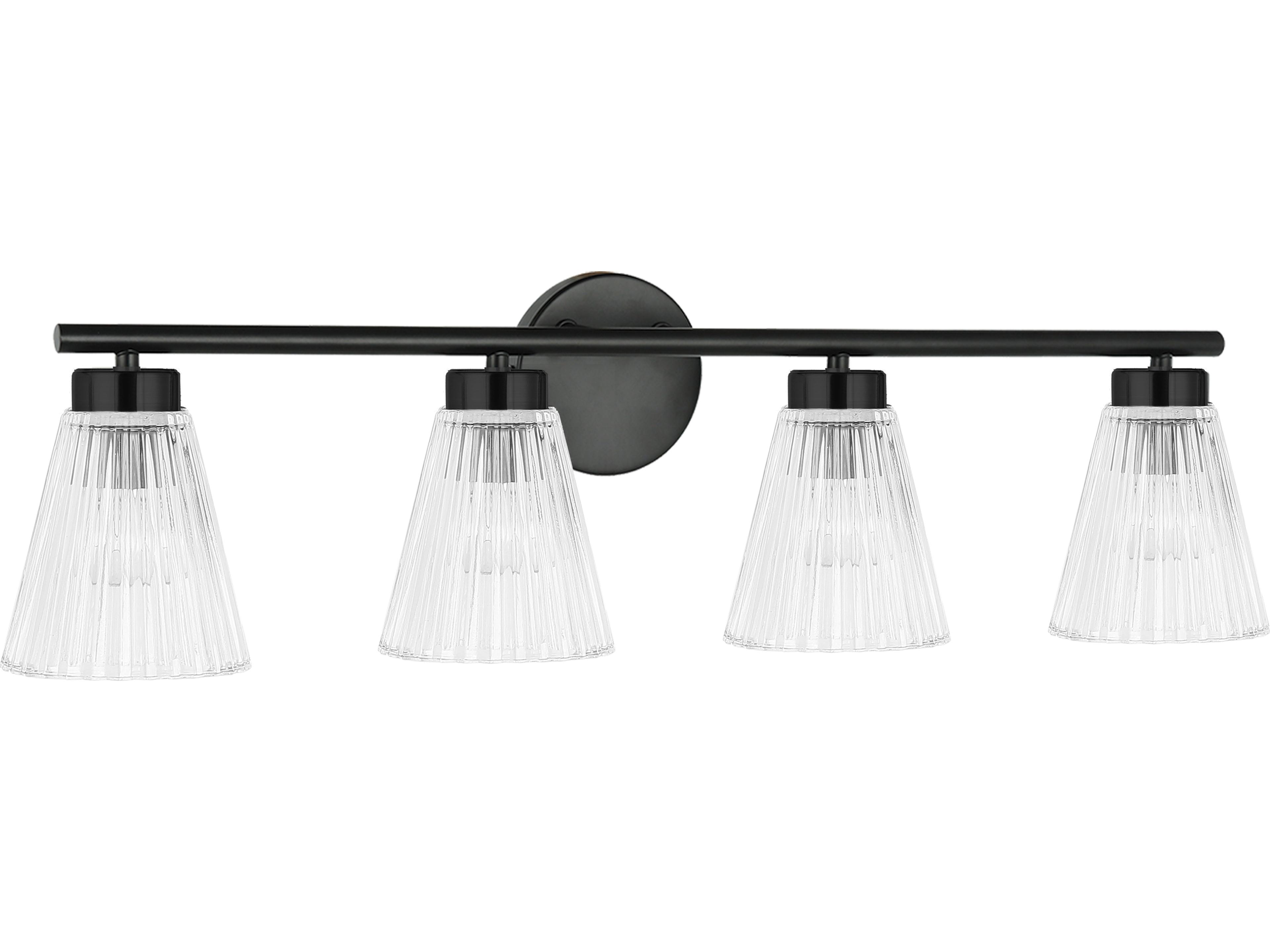 Vienna 4-Light Matte Black Vanity Light