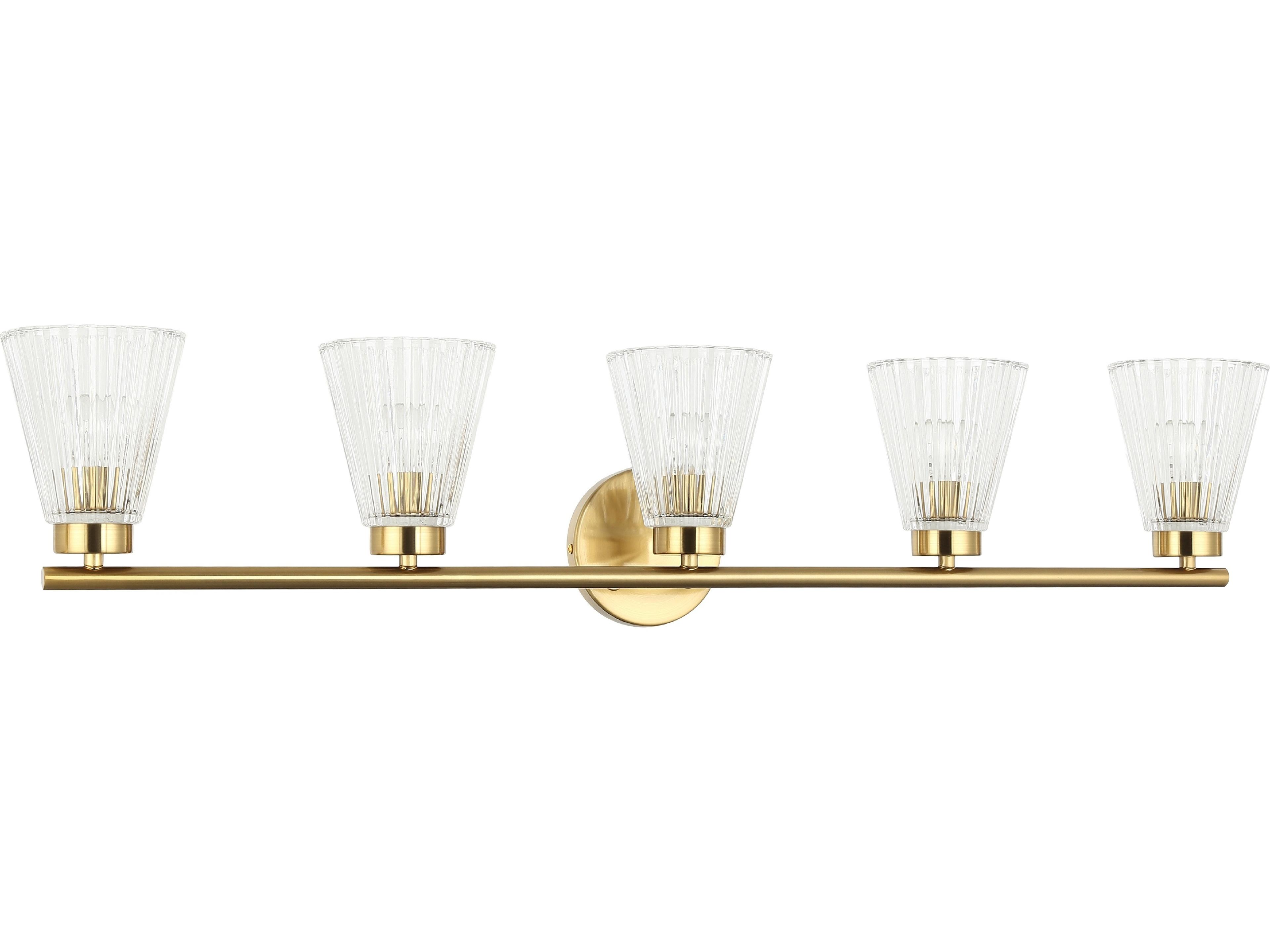 Dainolite Vienna 5-Light Aged Brass Vanity Light