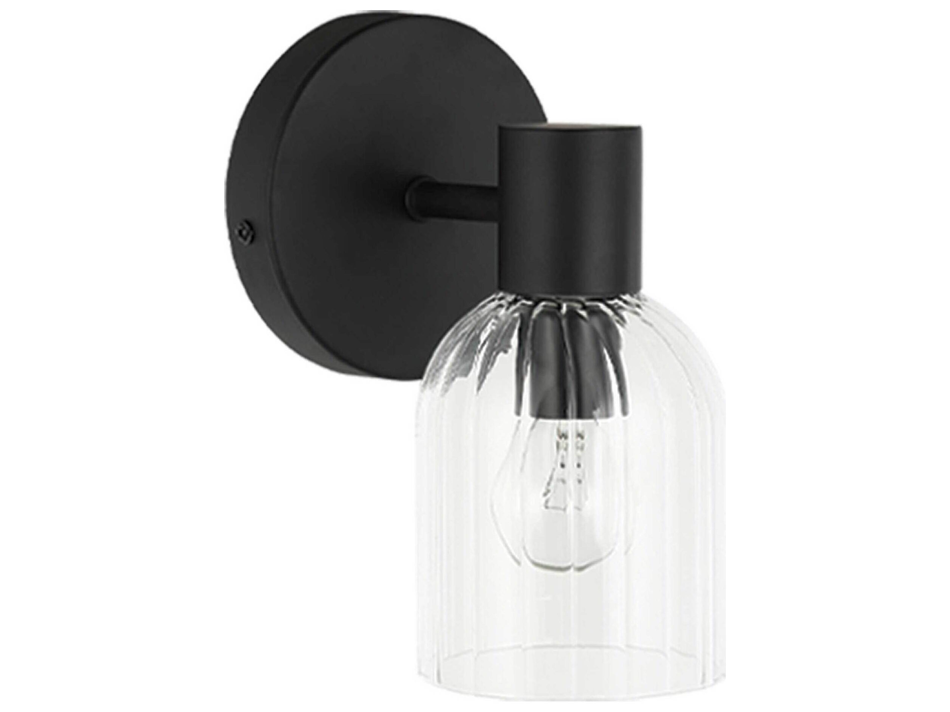 Vienna 1-Light Matte Black Wall Sconce