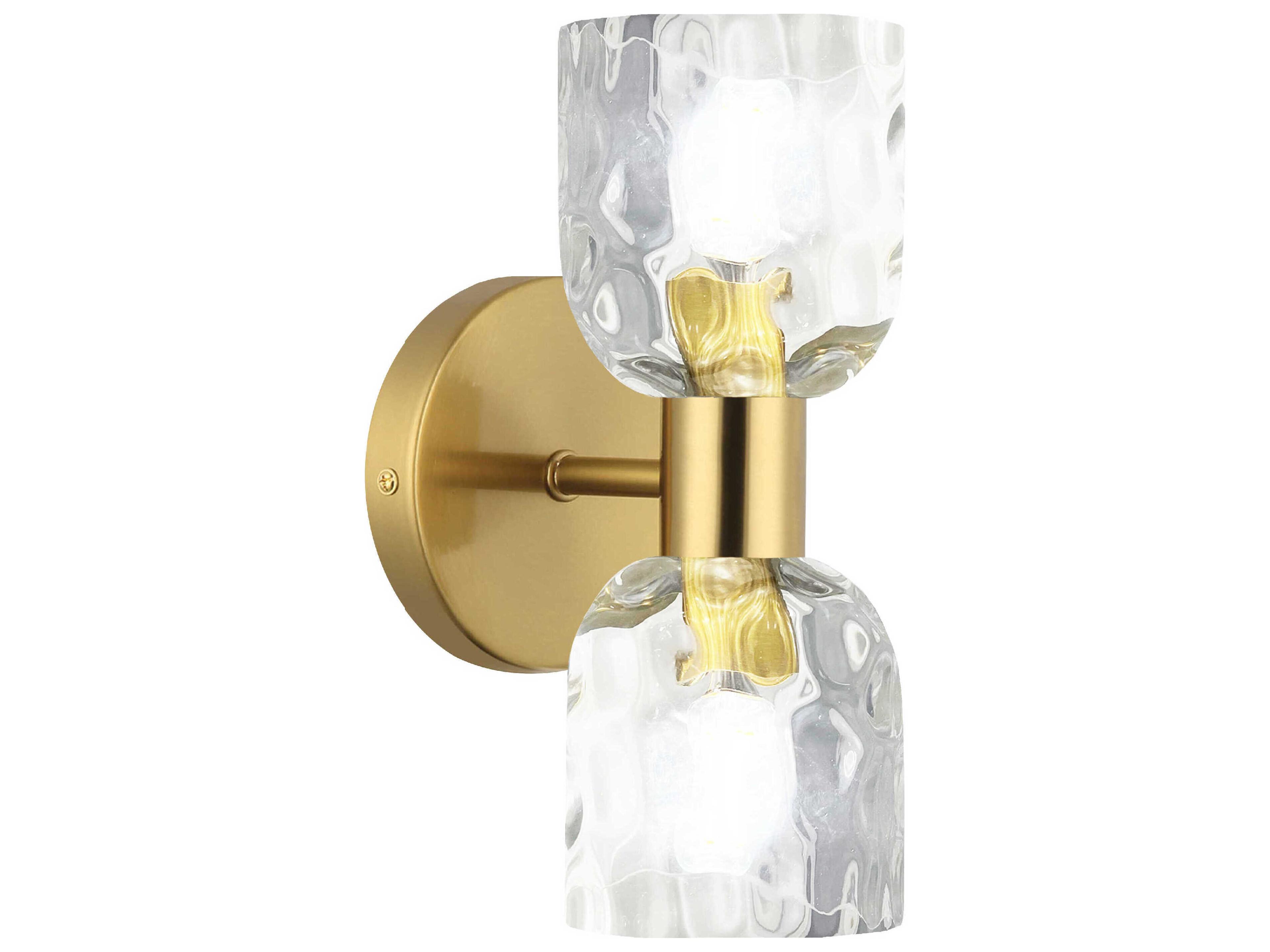 Dainolite Vallora 2-Light Aged Brass Vanity Light