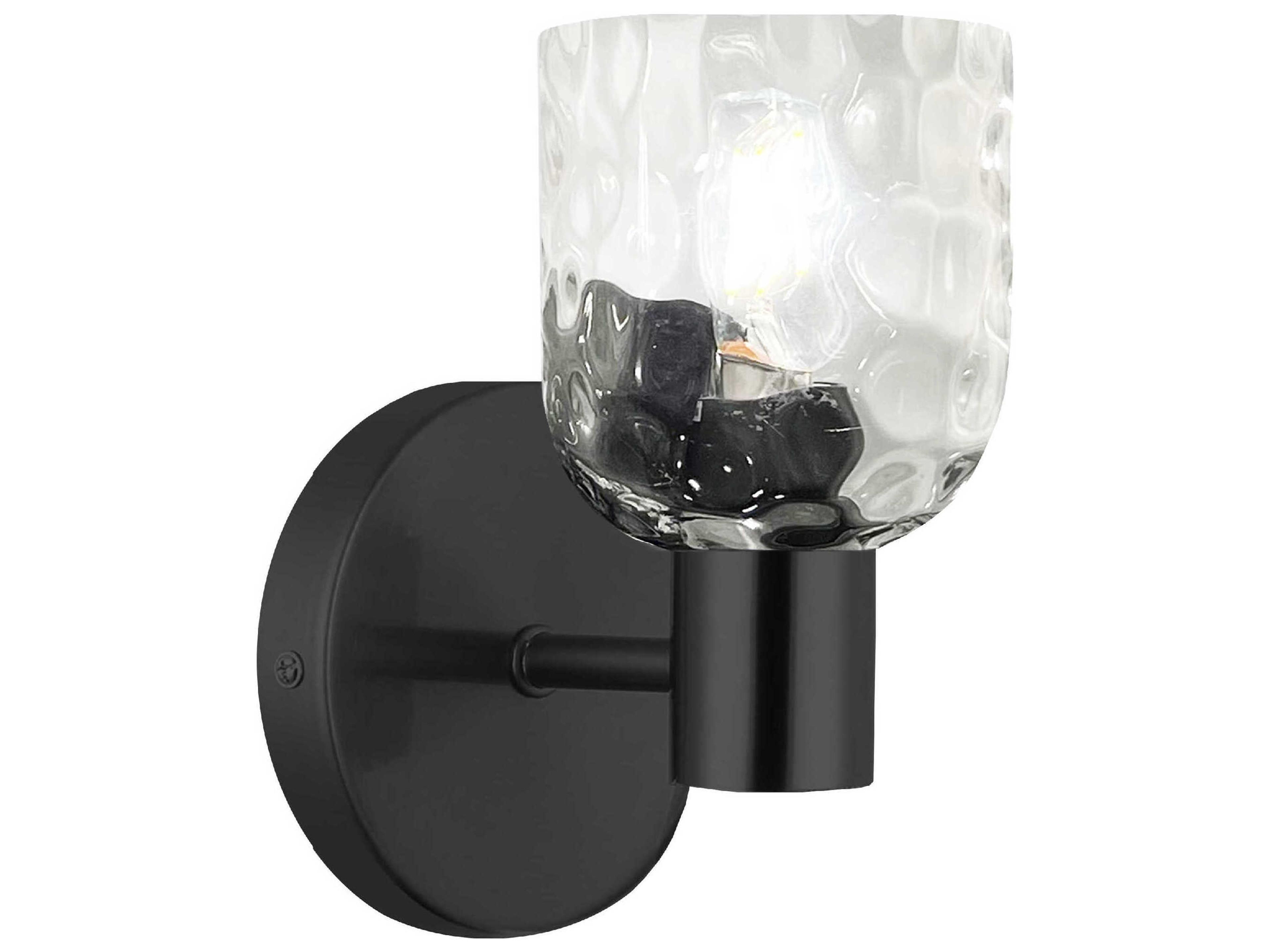 Dainolite Vallora 1-Light Matte Black Wall Sconce