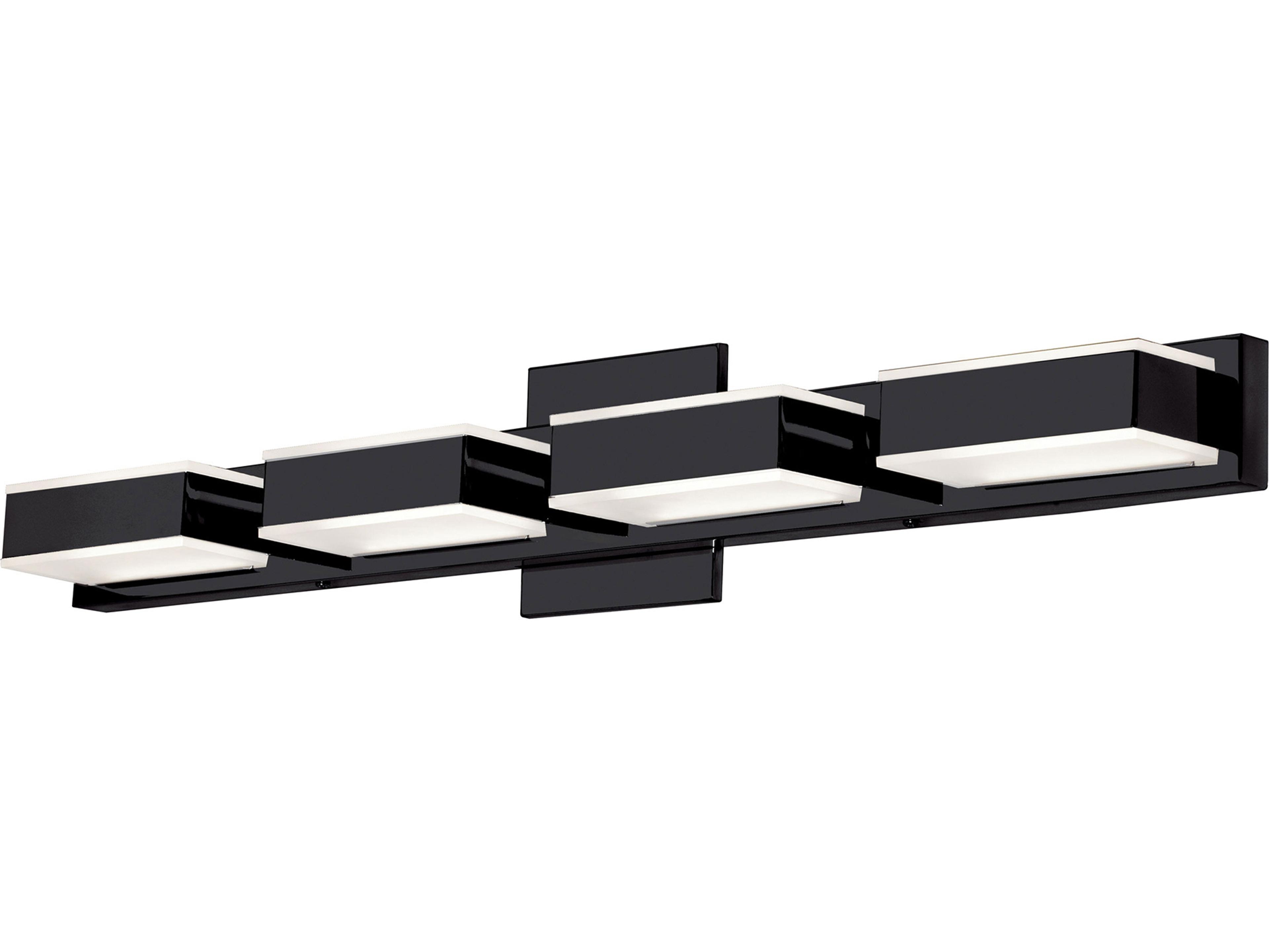 Viola 4-Light Matte Black Vanity Light