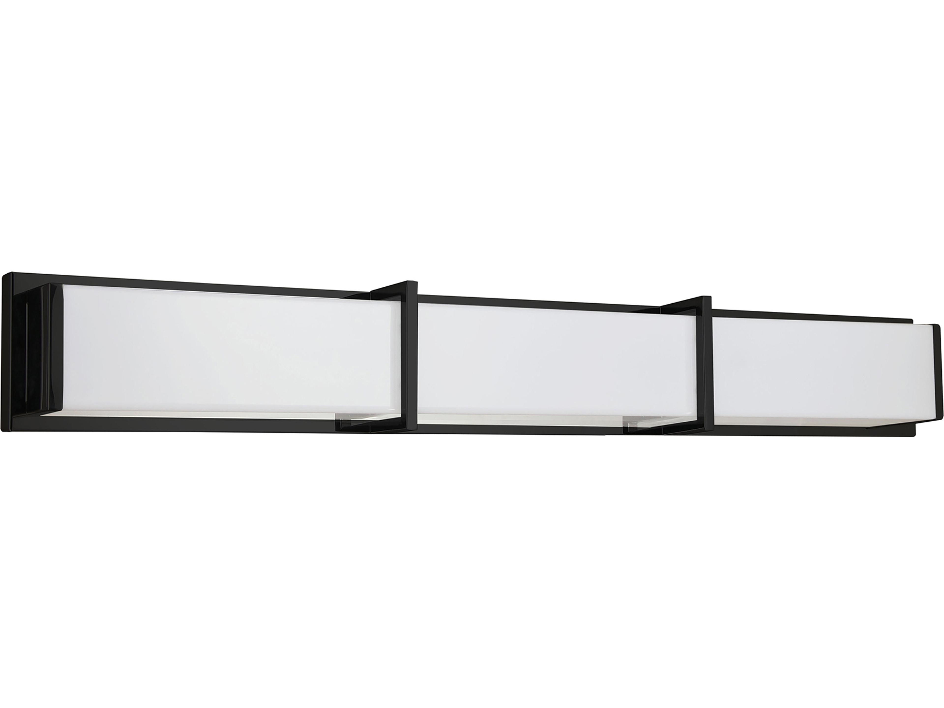 Dainolite Winston 1-Light Matte Black Vanity Light