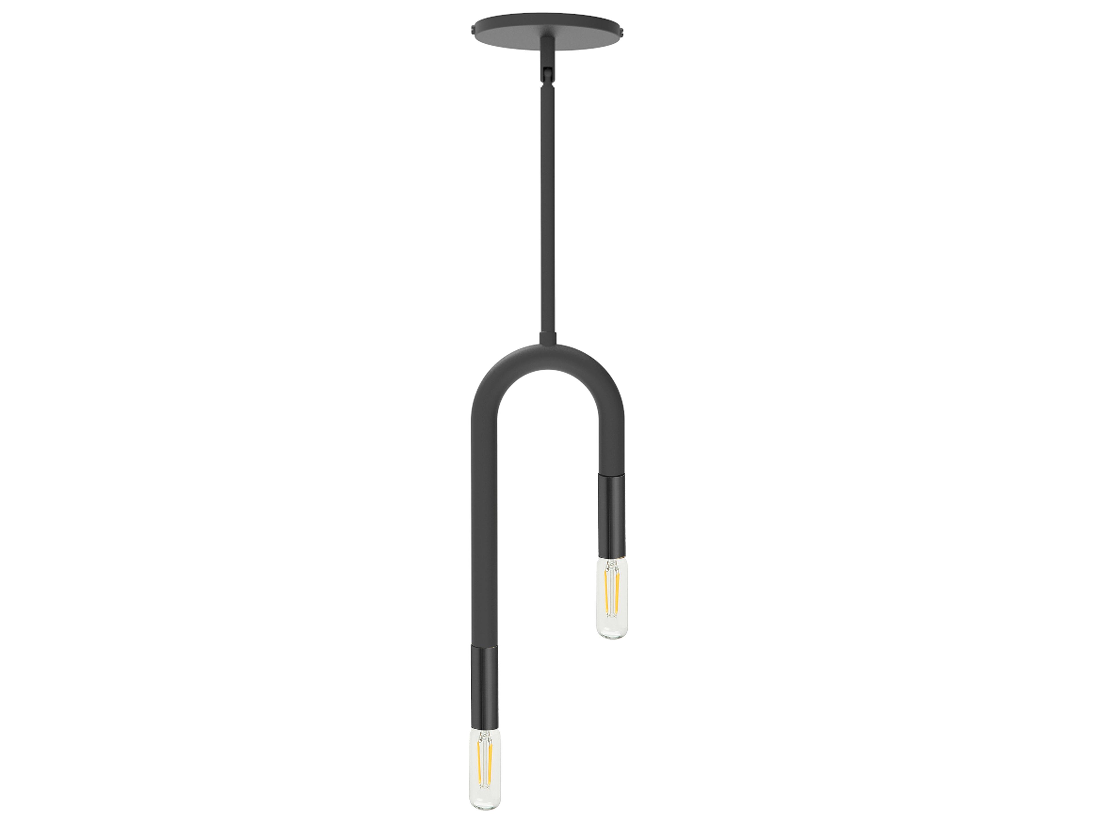 Dainolite Wand 2-Light Matte Black Linear Mini Pendant