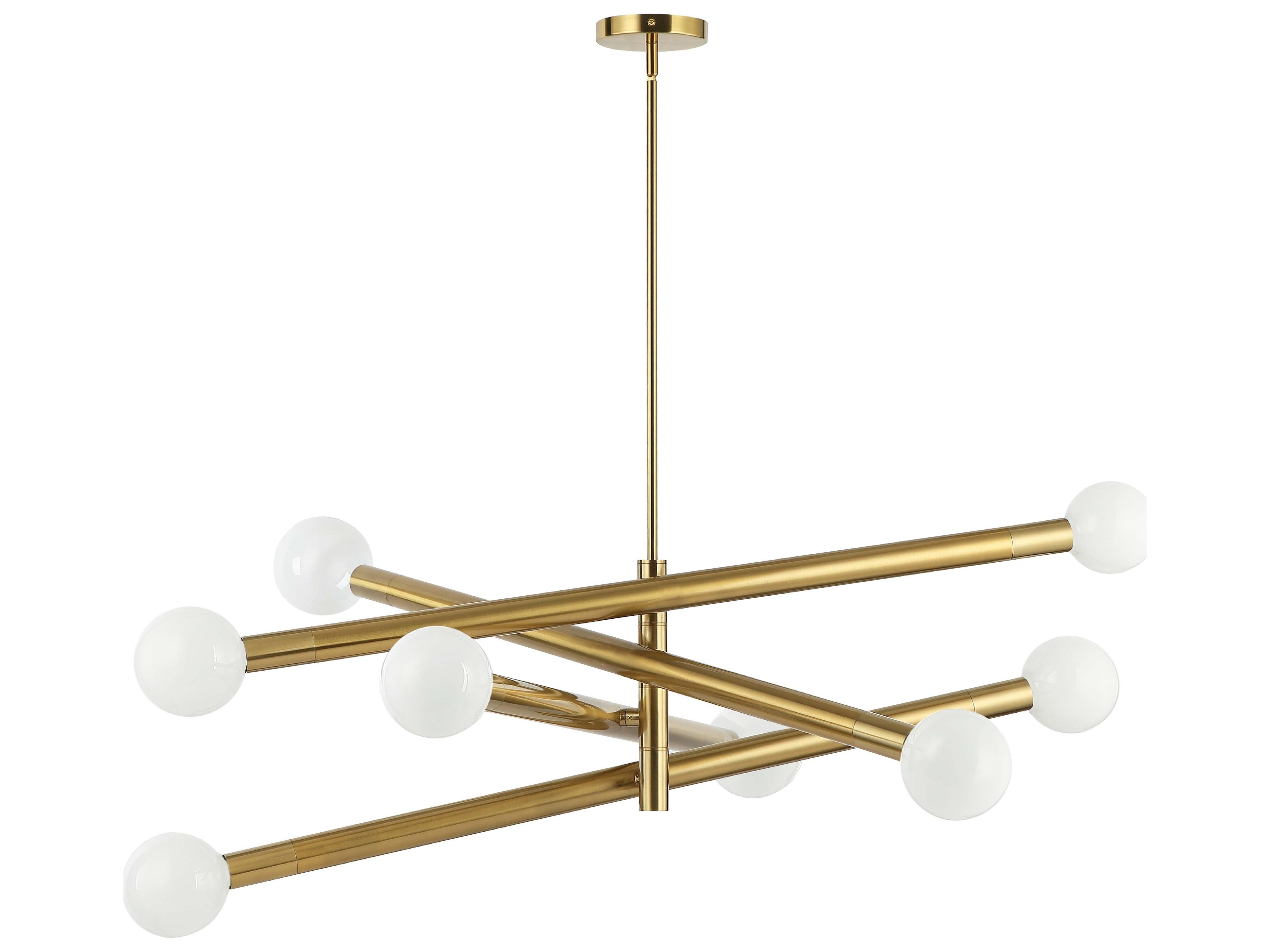 Dainolite Wand 8-Light Aged Brass Linear Tiered Chandelier