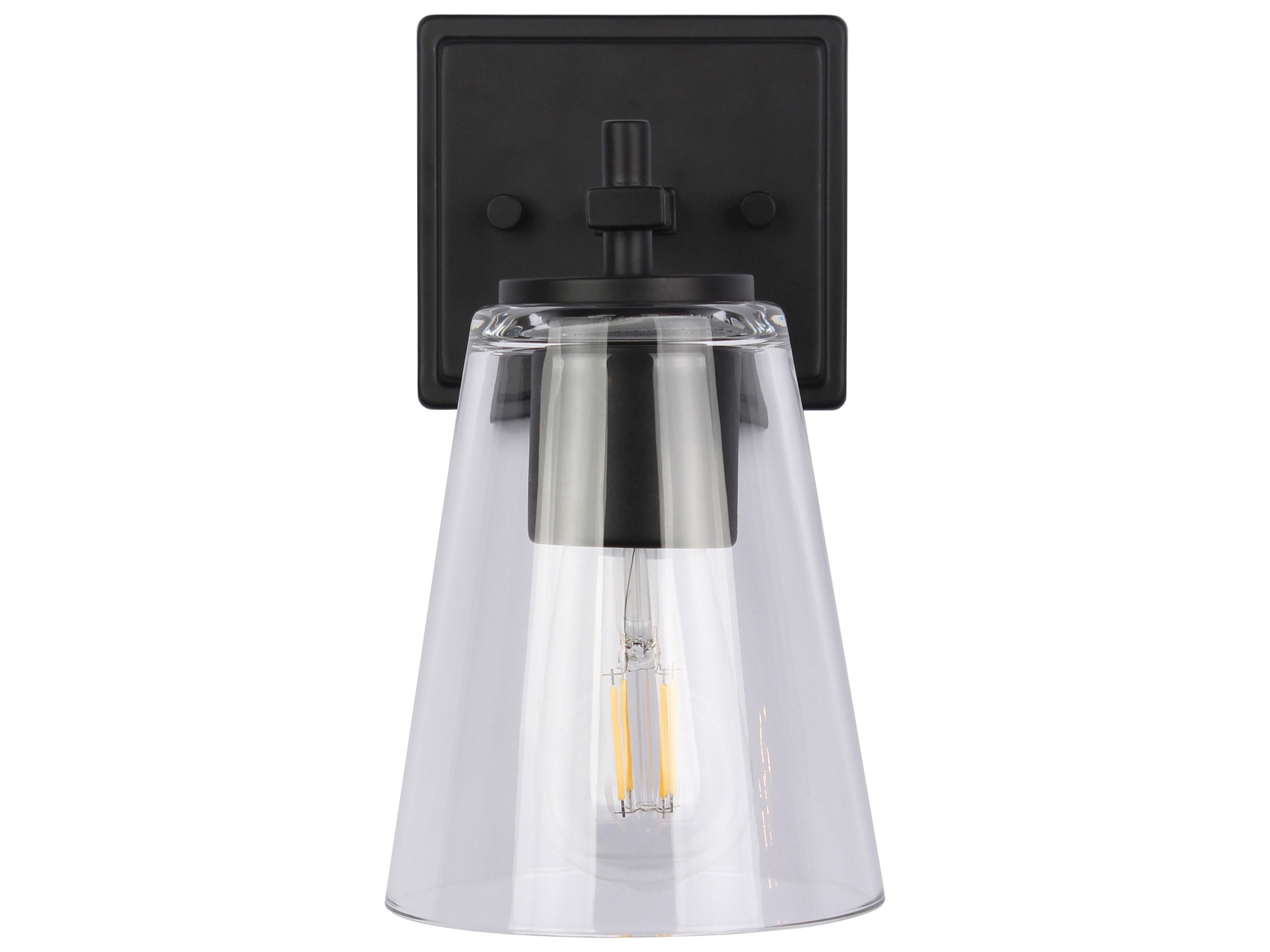 Dainolite Wenda Matte Black Wall Sconce