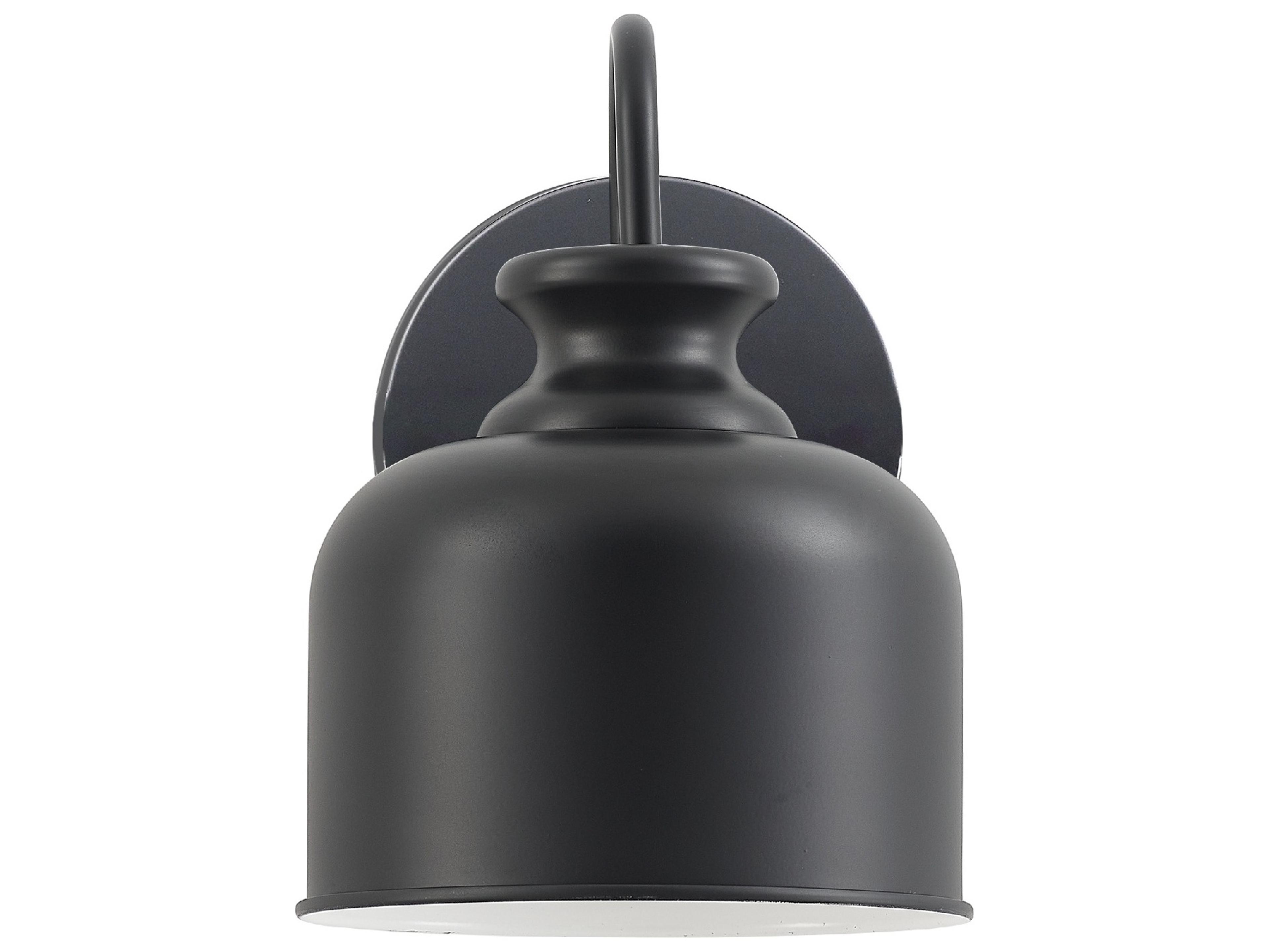 Dainolite Wrigley 1-Light Matte Black Wall Sconce