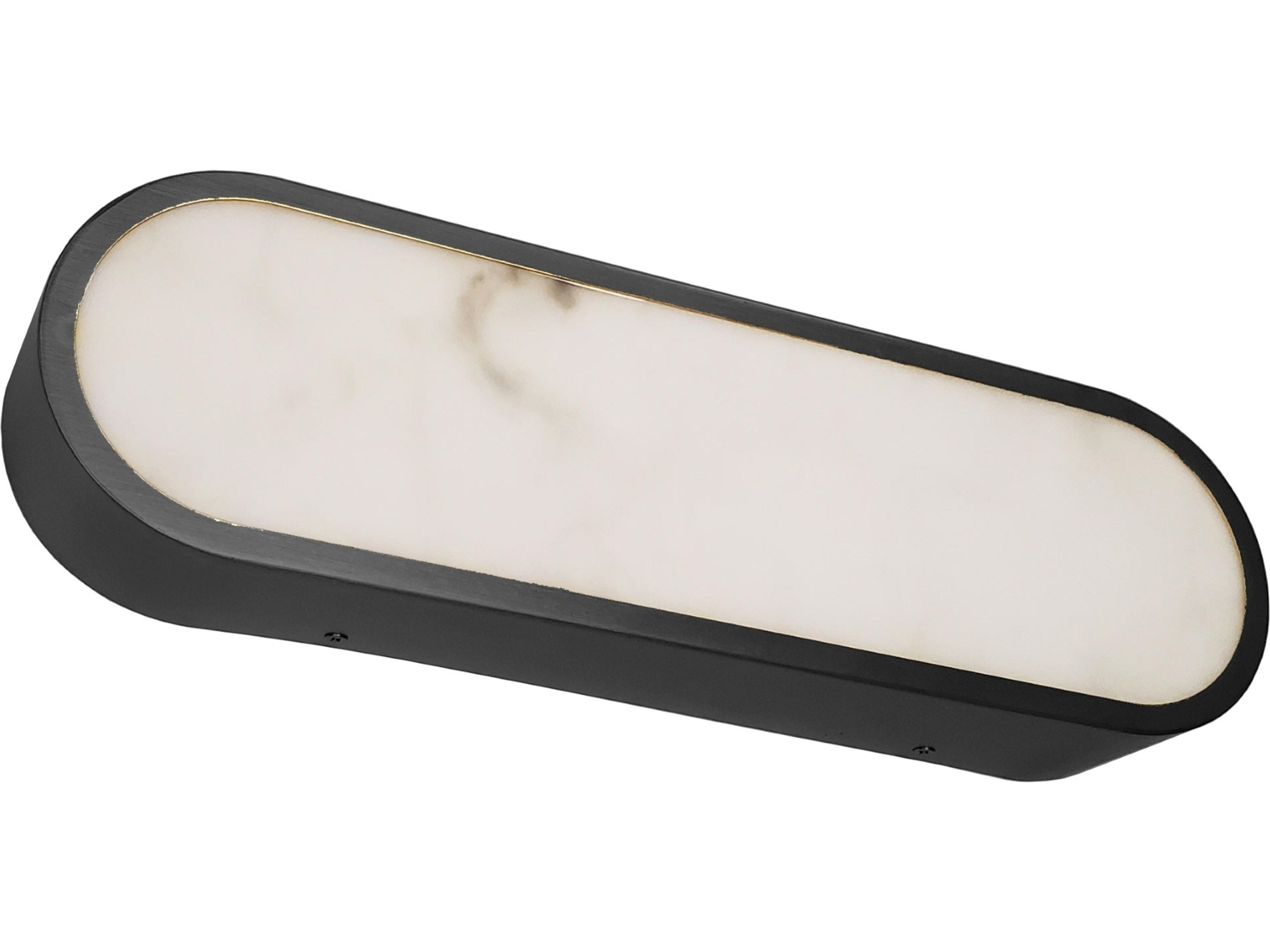 Walsh 1-Light Alabaster Black Wall Sconce