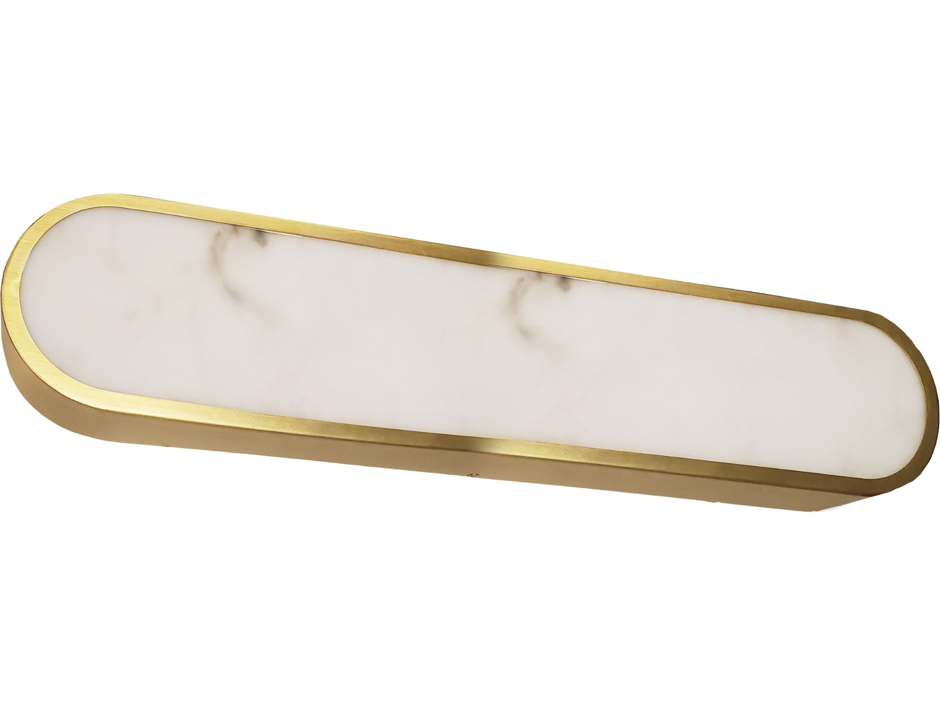Walsh 1-Light Alabaster Brass Wall Sconce