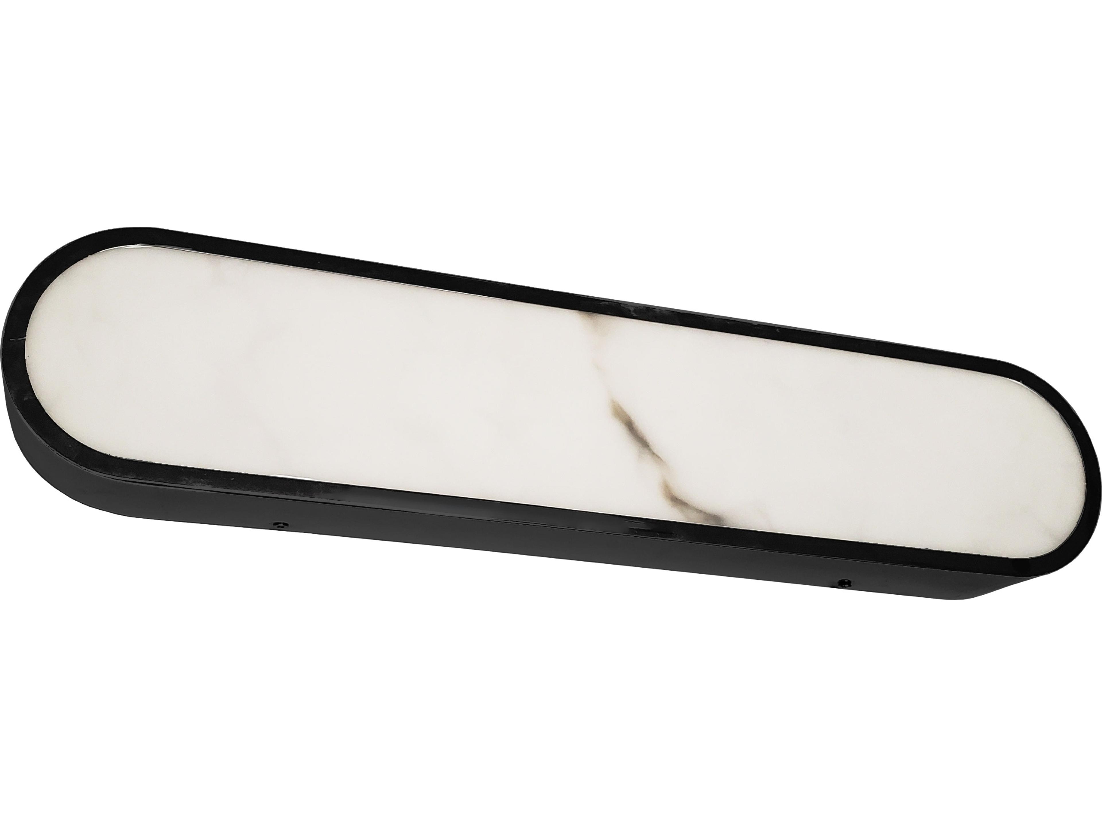 Walsh 1-Light Alabaster Black Wall Sconce