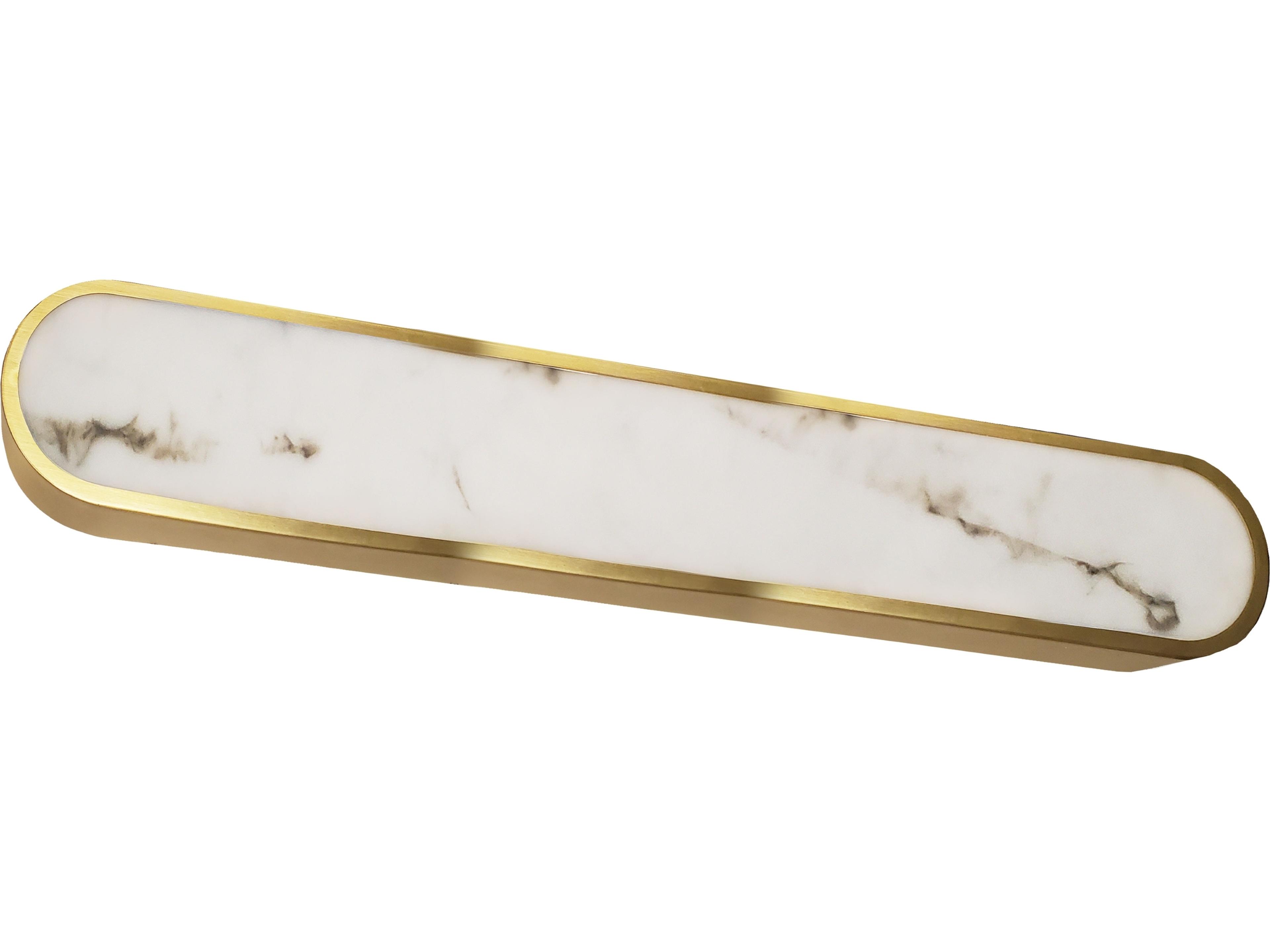 Dainolite Walsh 1-Light Alabaster Brass Wall Sconce
