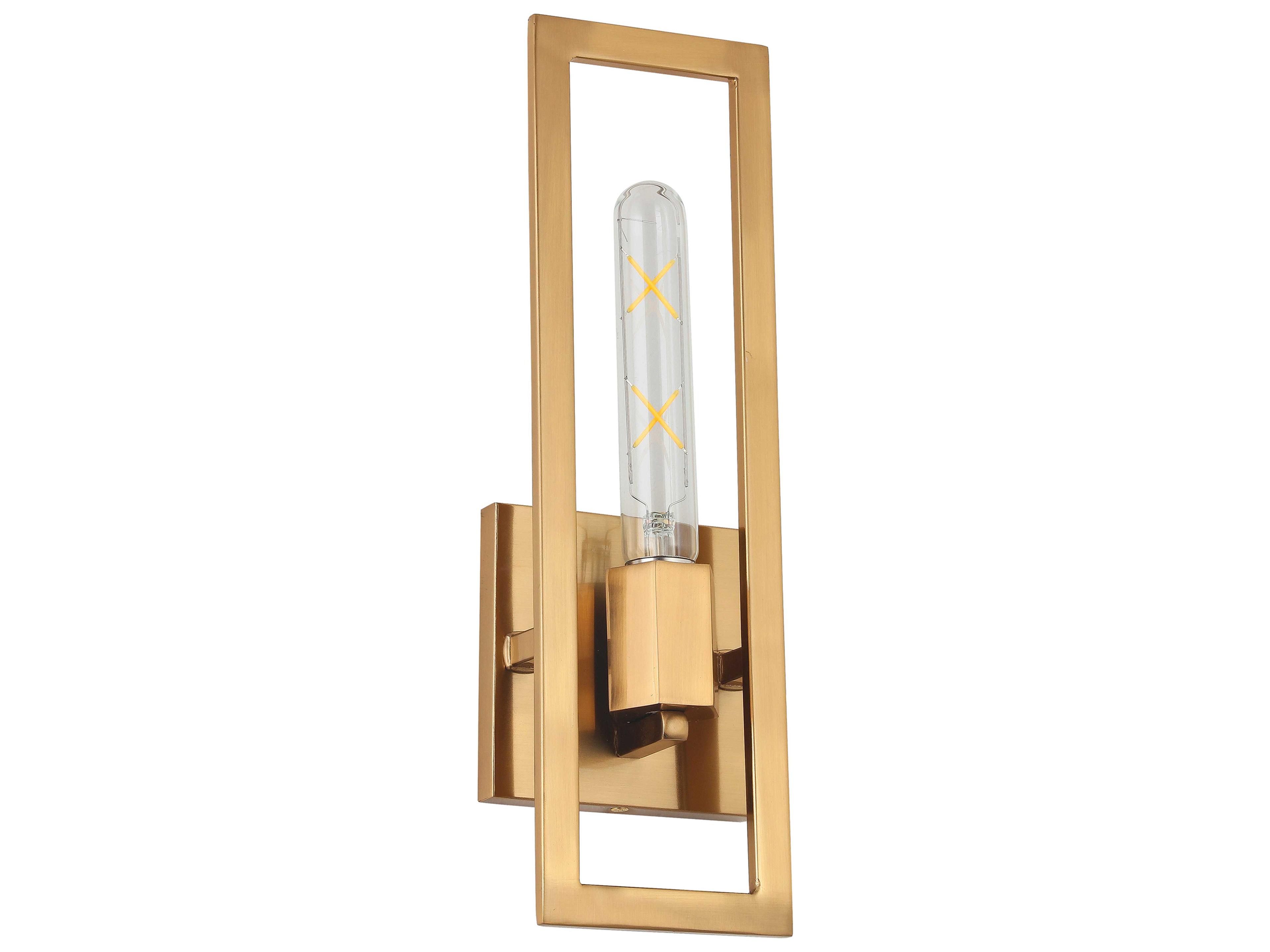 Dainolite Wisteria 1-Light Aged Brass Wall Sconce