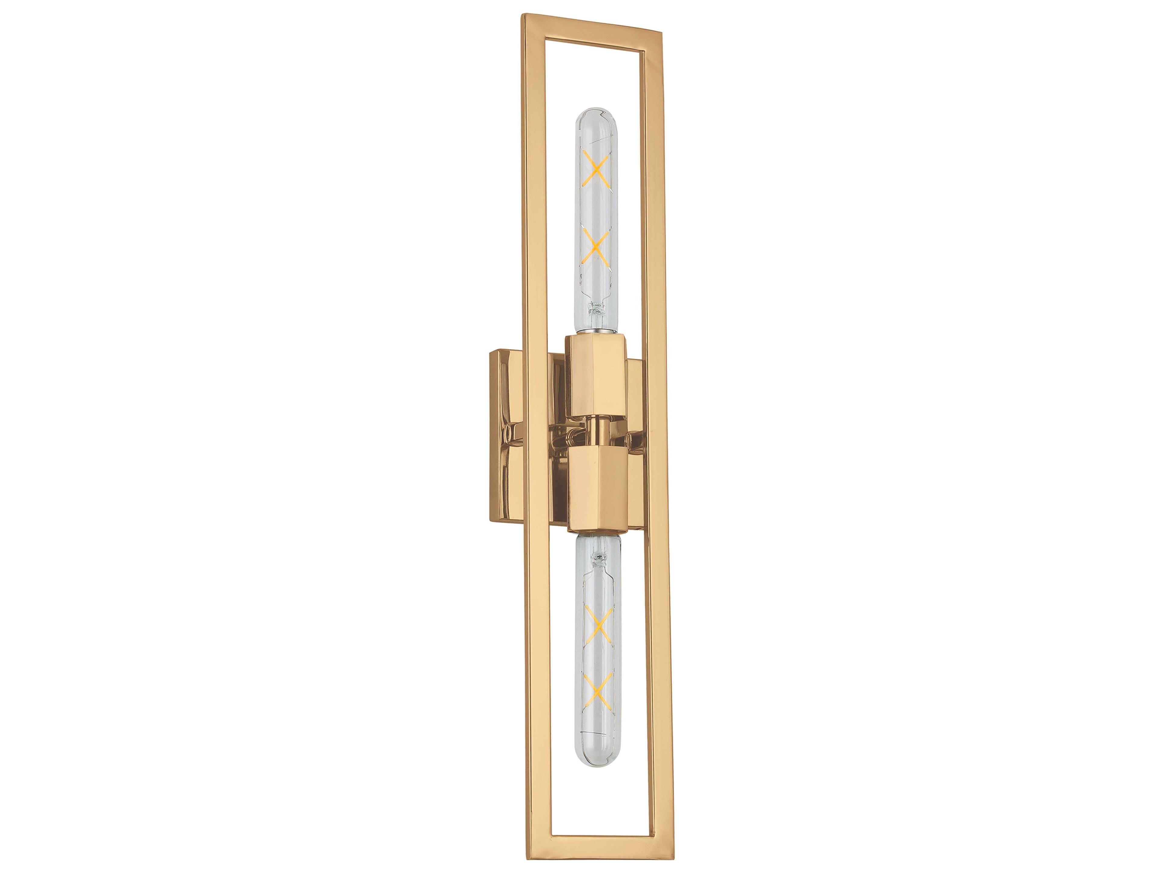 Dainolite Wisteria 2-Light Aged Brass Wall Sconce