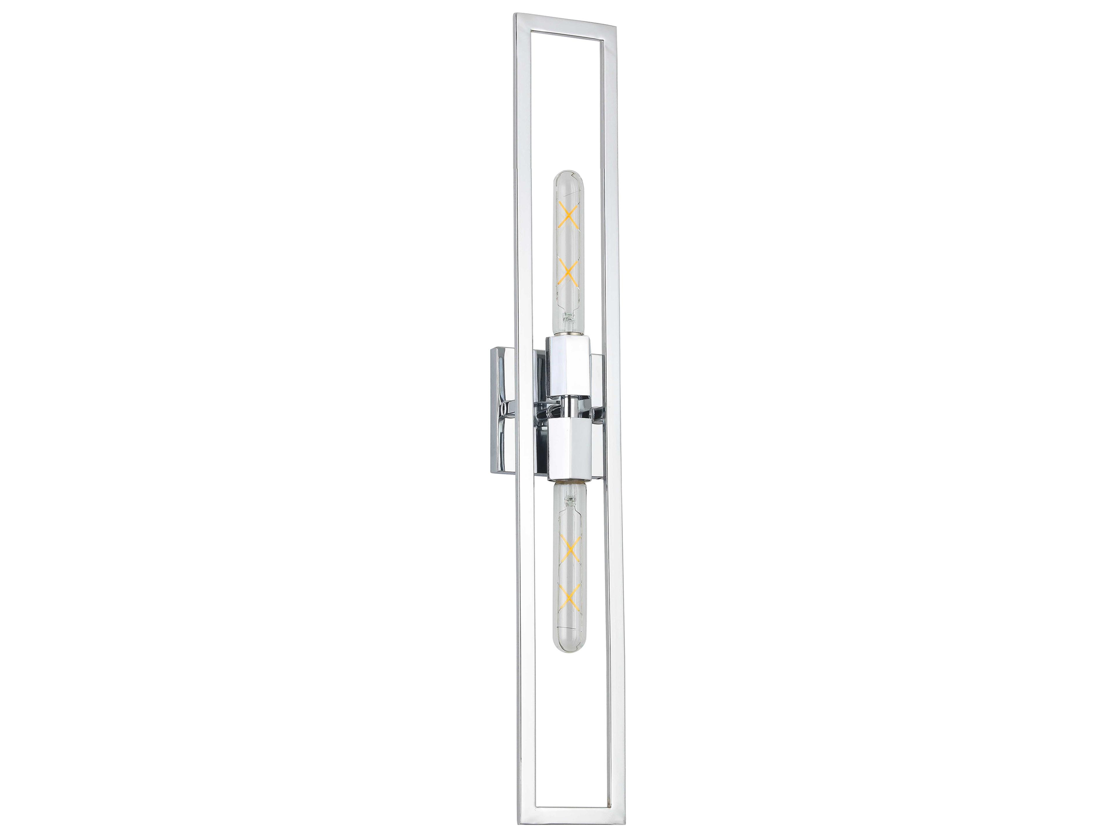 Dainolite Wisteria 2-Light Polished Chrome Wall Sconce