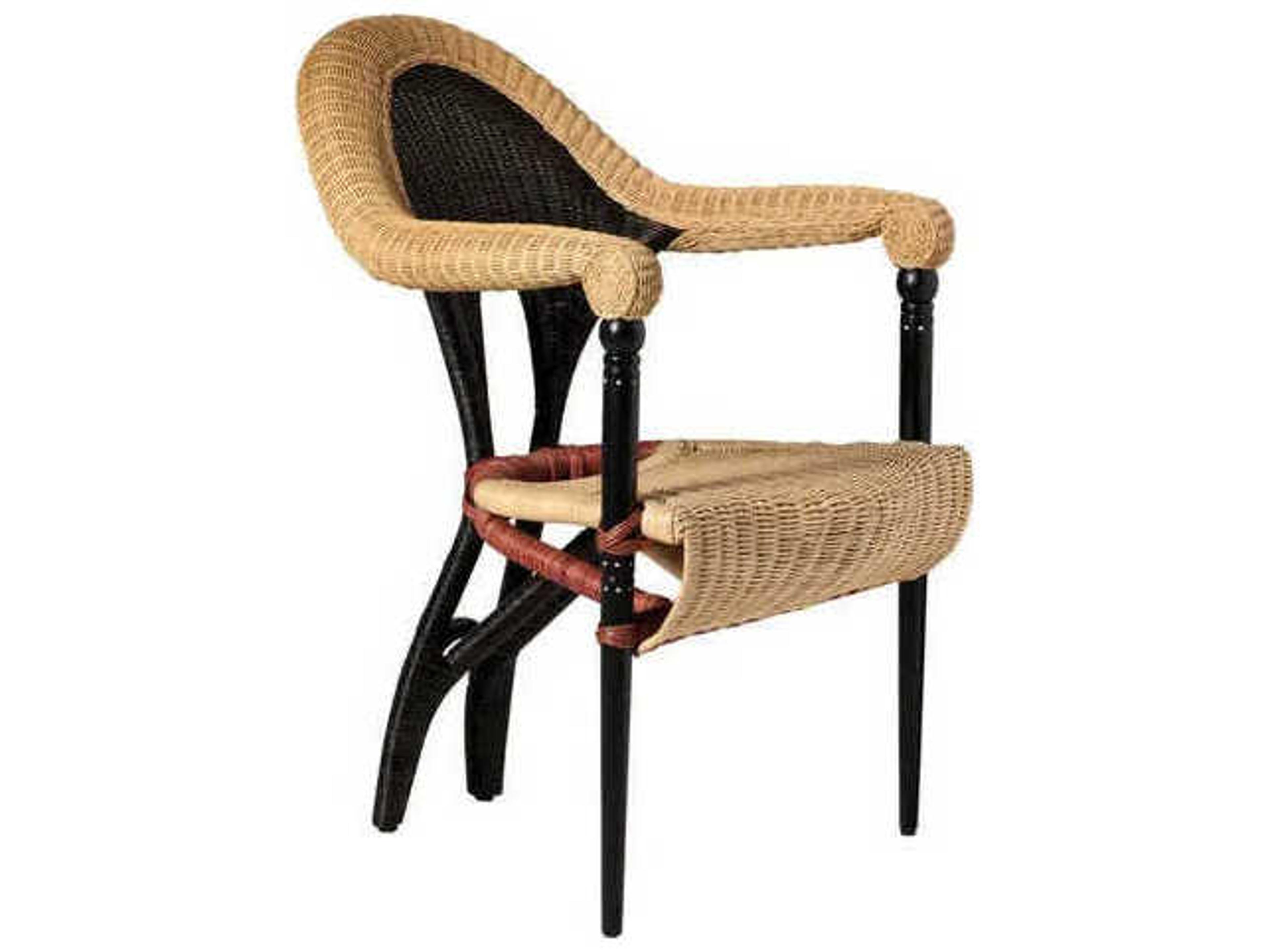 Driade Liba By Borek Sipek Solid Wood Black Arm Dining Chair