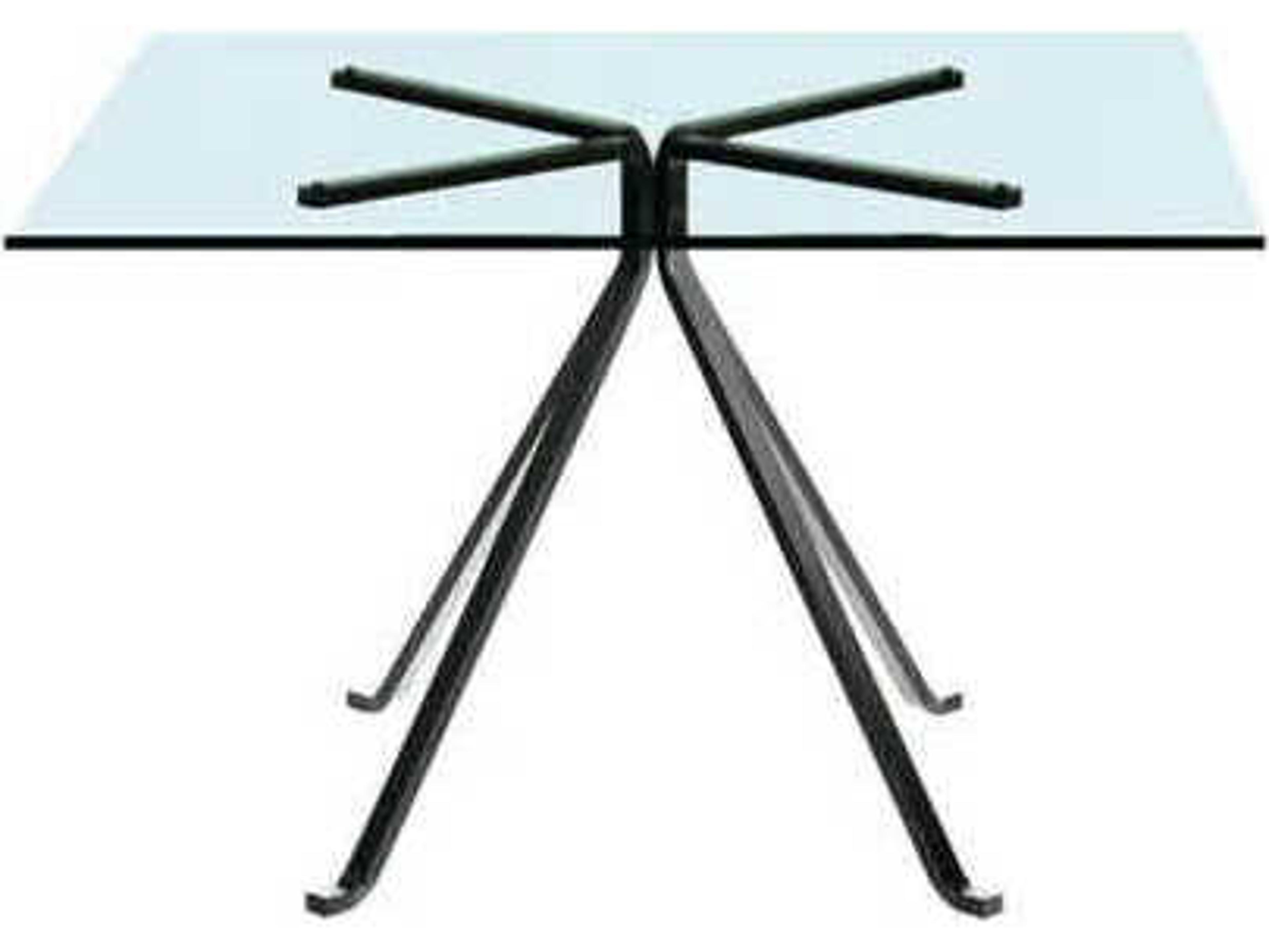 Driade Cugino By Enzo Mari Square Glass Dining Table