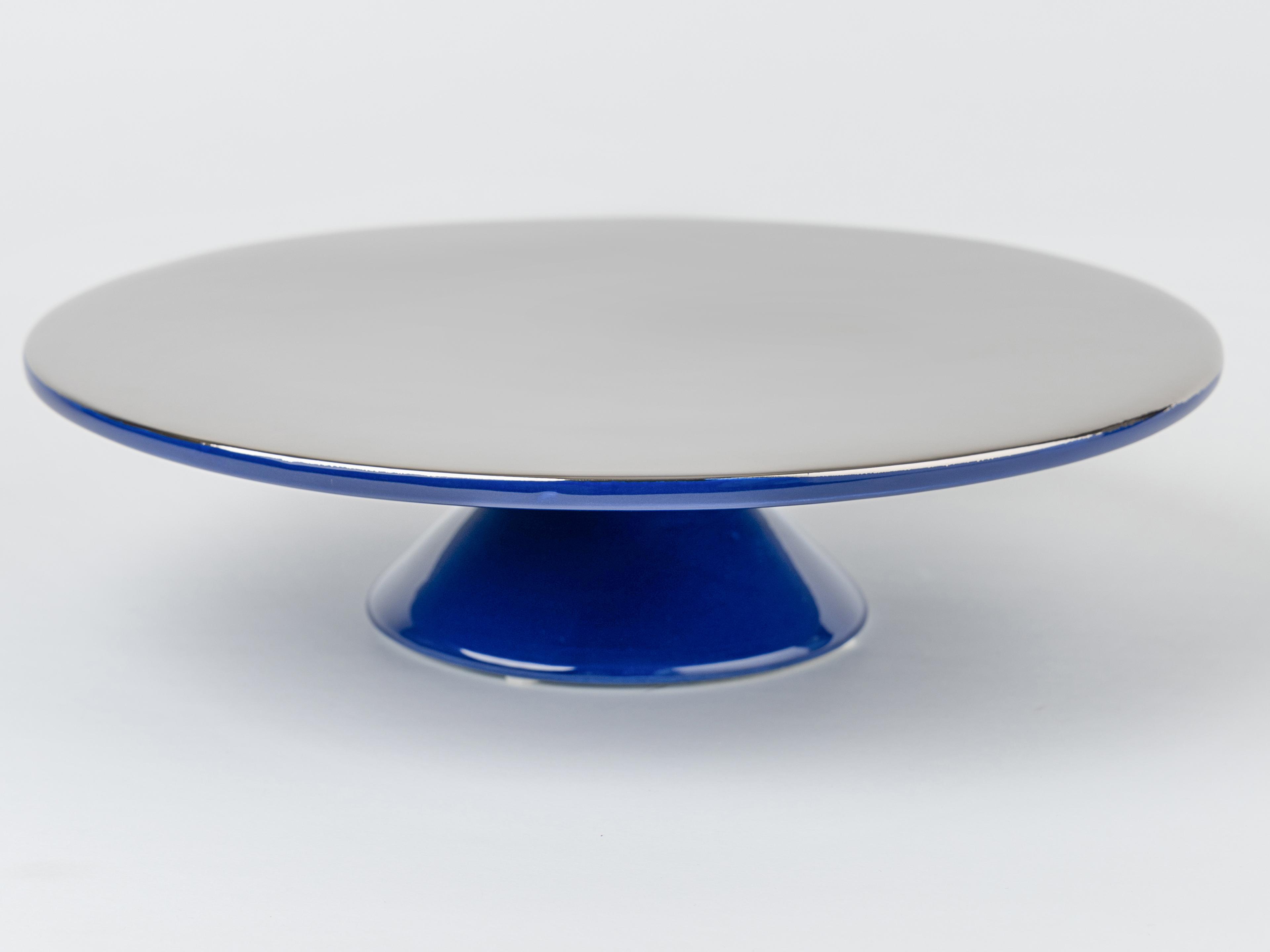 Driade Linde Burkhardt Blue / Silver Serving Tray