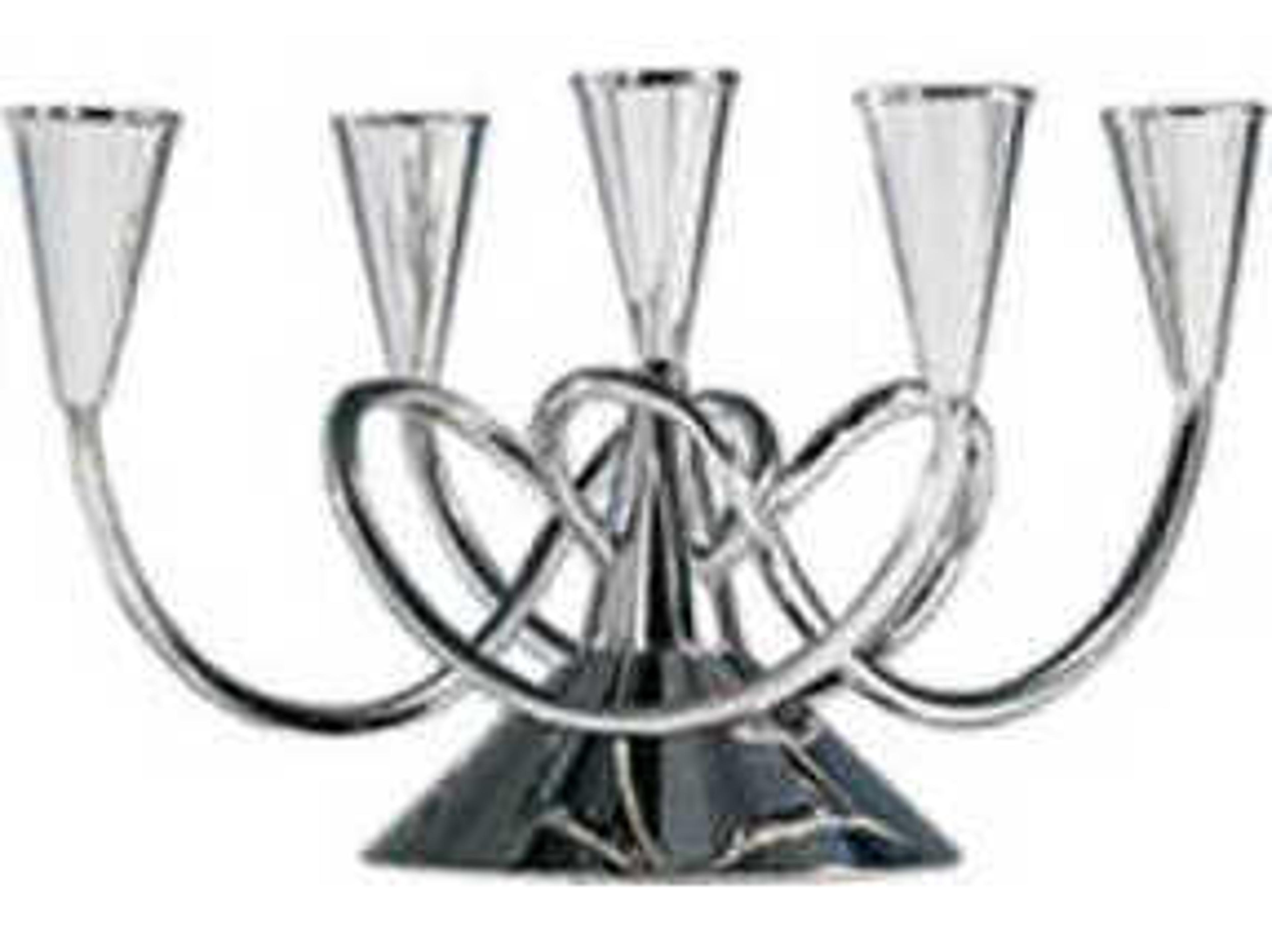 Driade Matthew Boulton Polished Nickeled Brass Candle Holder