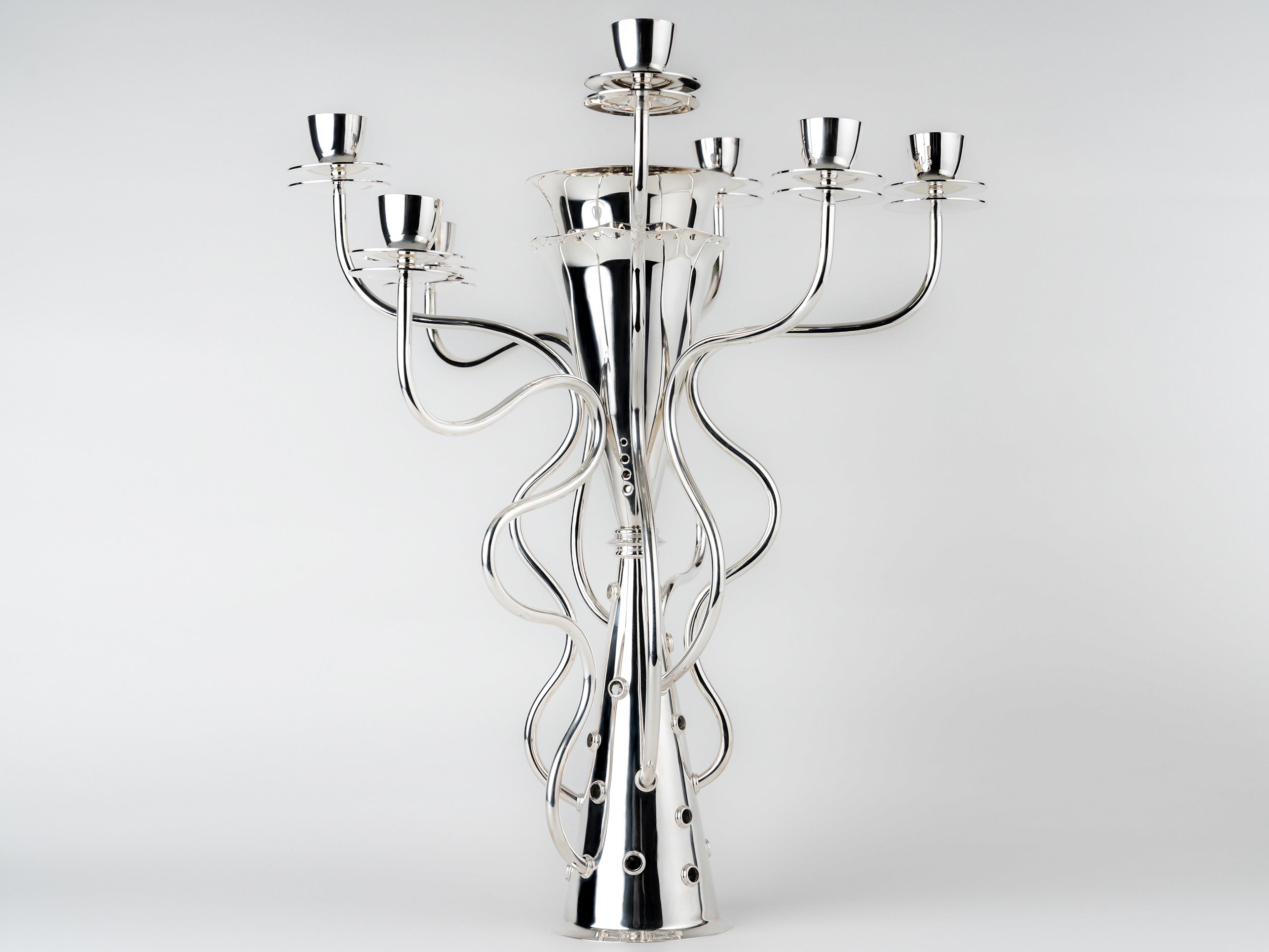 Driade Borek Sipek Silver Plated Candle Holder