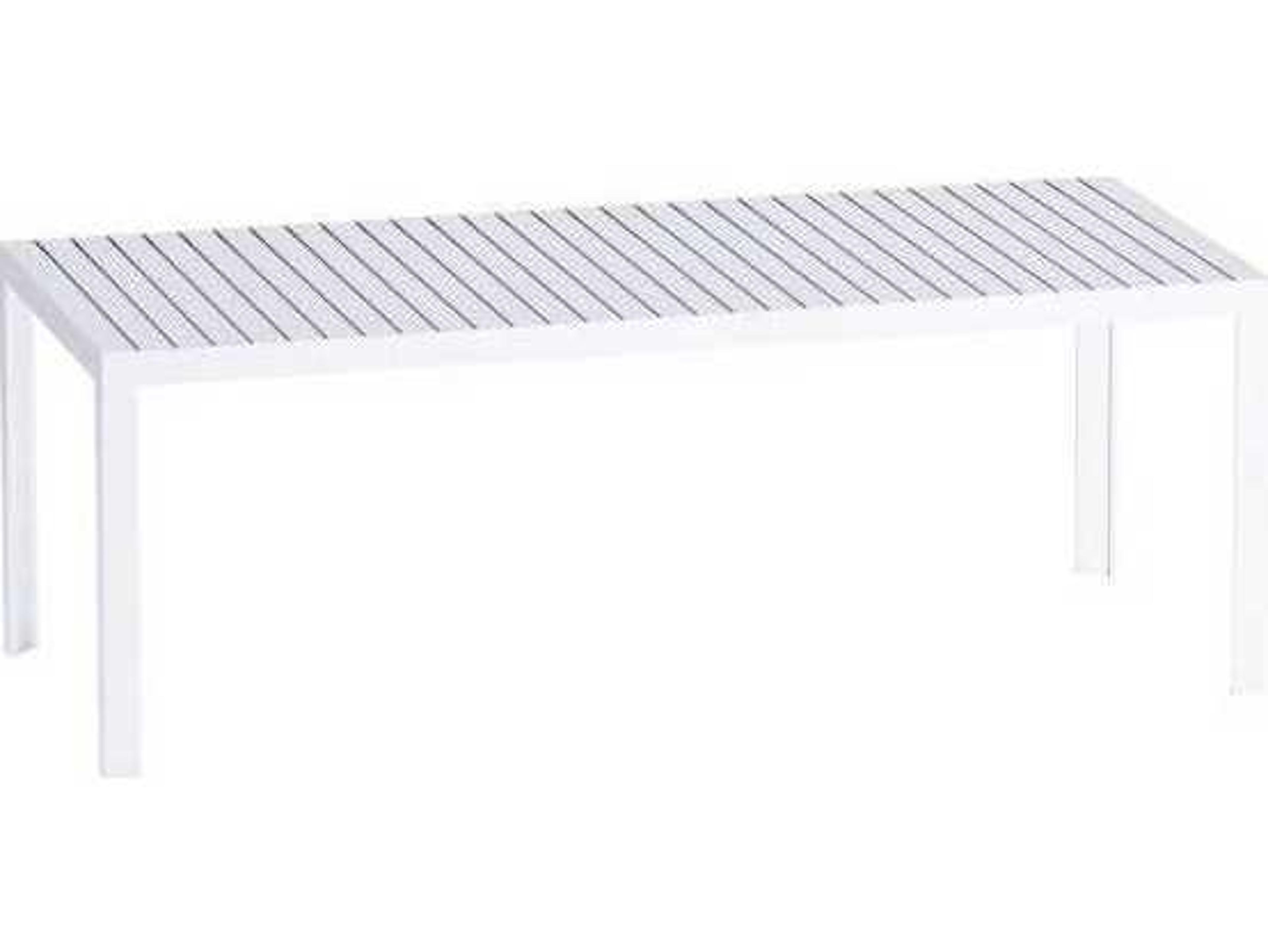 Driade Outdoor Kalimba Aluminum Rectangular Dining Table in White